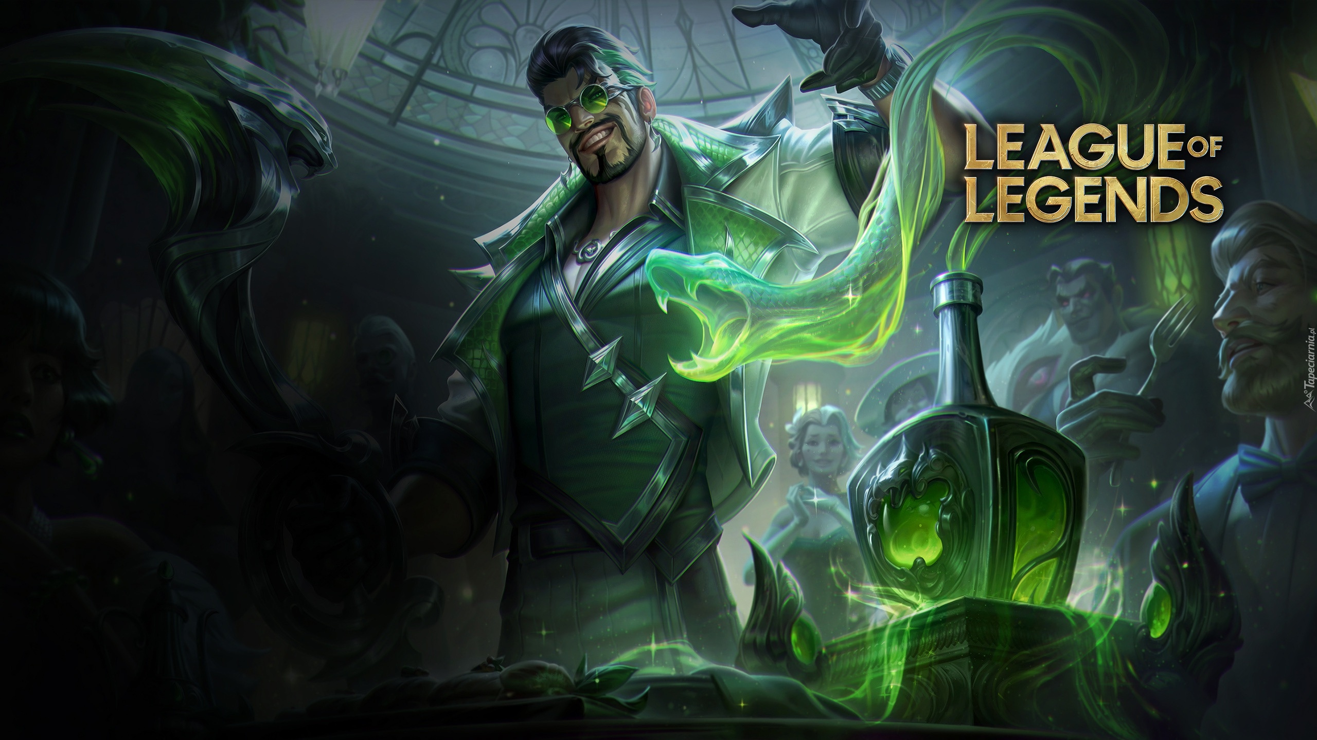 Gra, League Of Legends, Postać, Draven, Butla, Wąż, Plakat