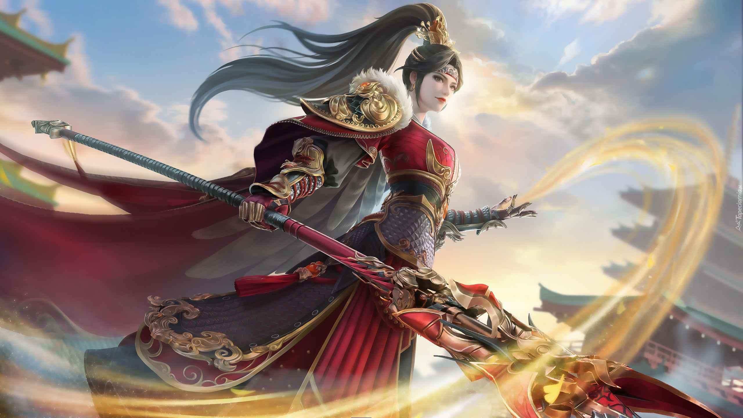 Total War Three Kingdoms, Postać, Kobieta, Sun Shangxiang, Włócznia