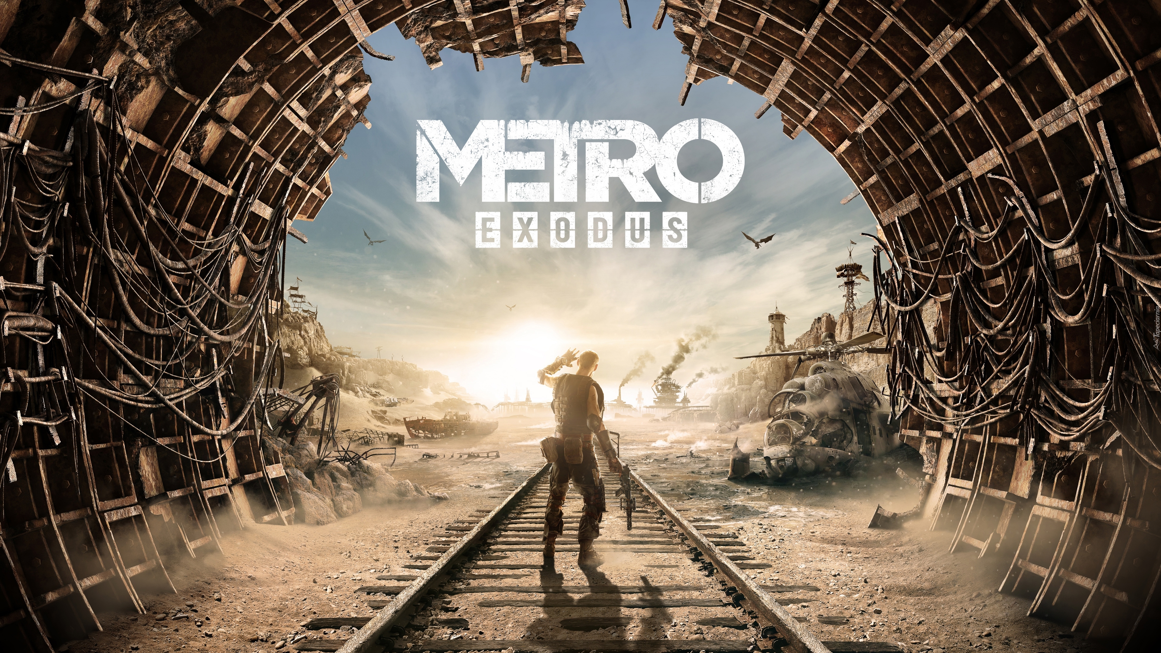 Gra, Metro Exodus, Tunel, Żołnierz, Tory