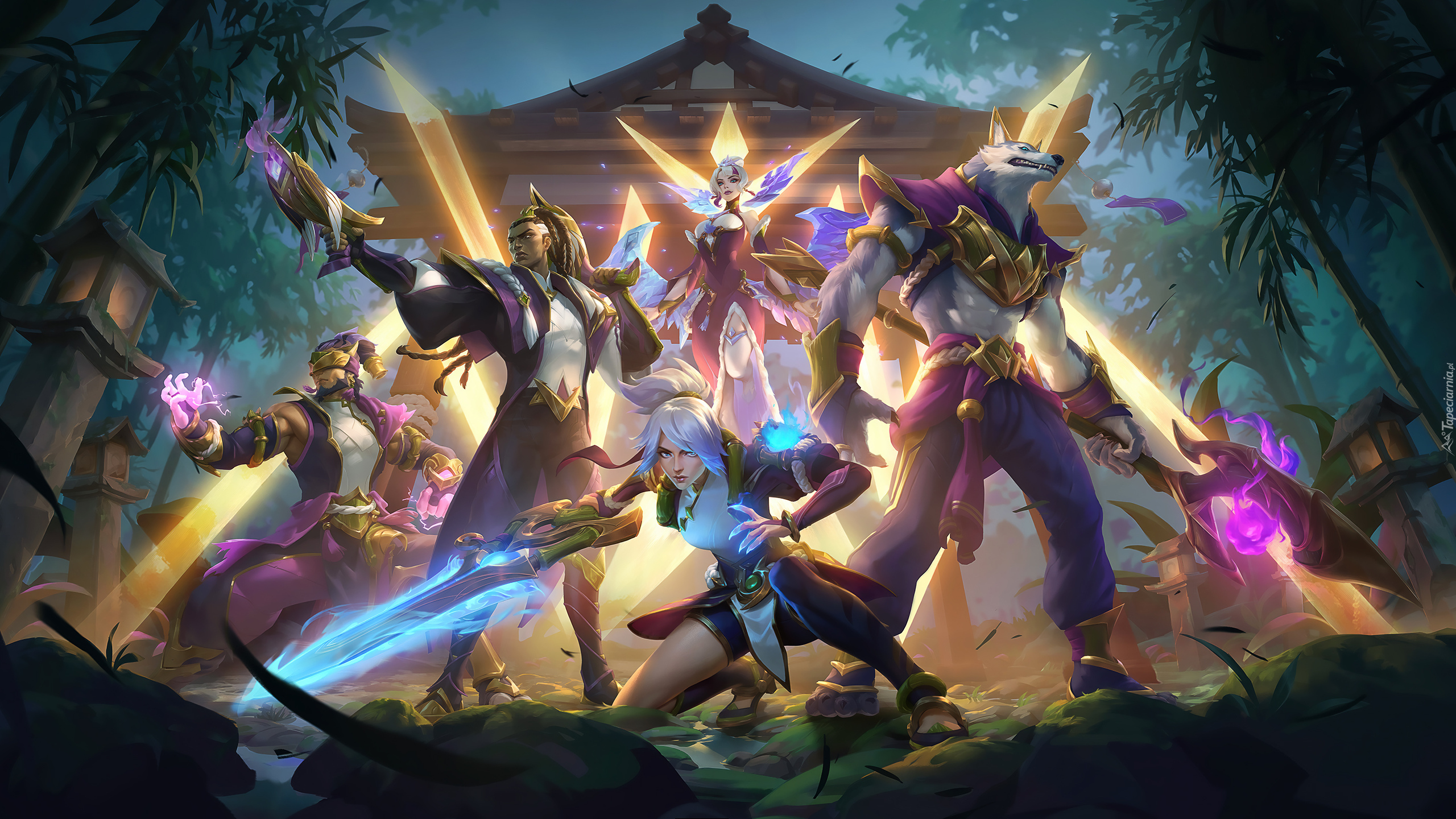 Gra, League of Legends Wild Rift, Postaci, NOVA, Riven, Lucian, Nasus, Lee Sin, Morgana