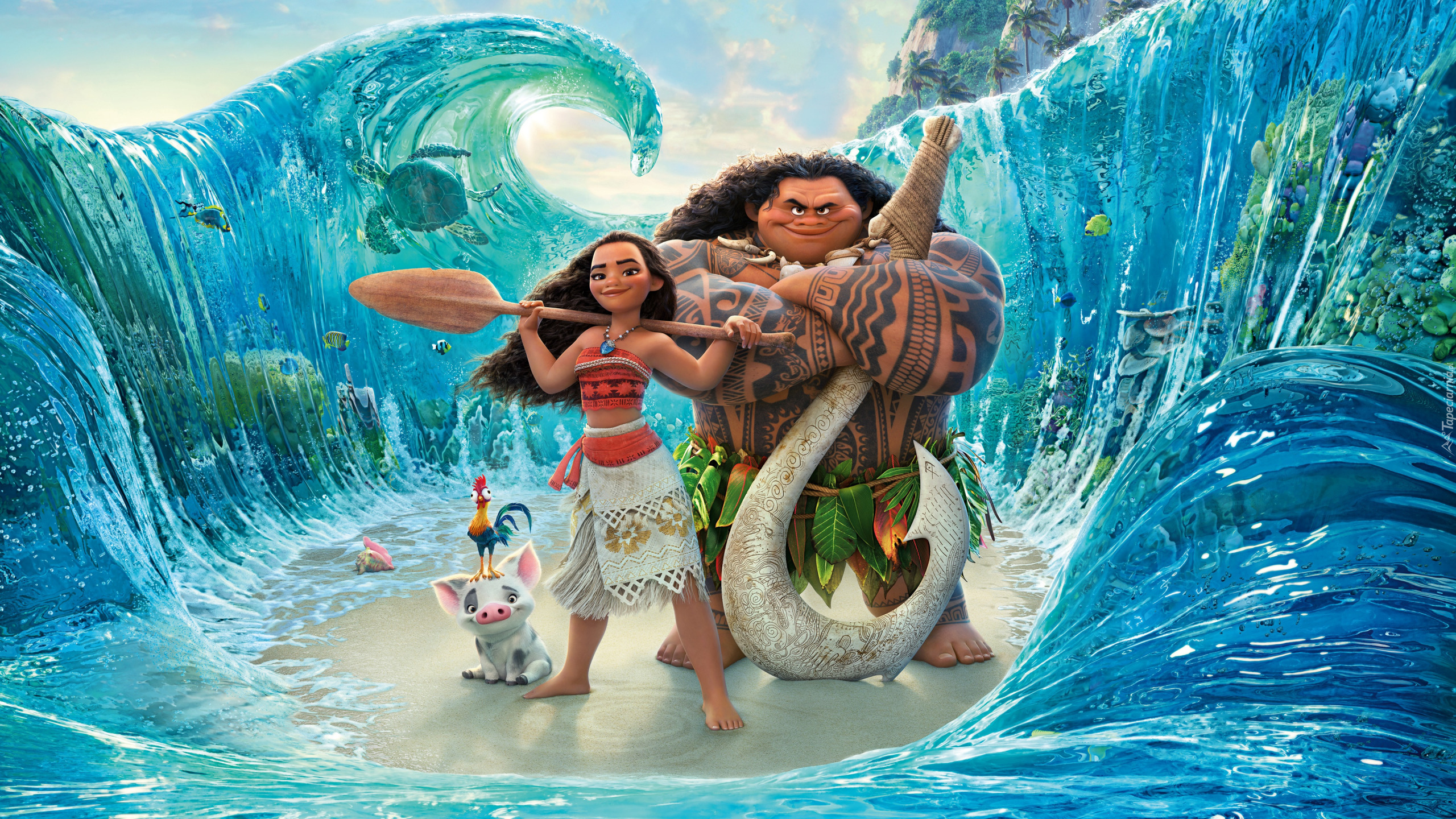 Film Animowany, Vaiana Skarb oceanu, Postacie, Moana, Chief Tui