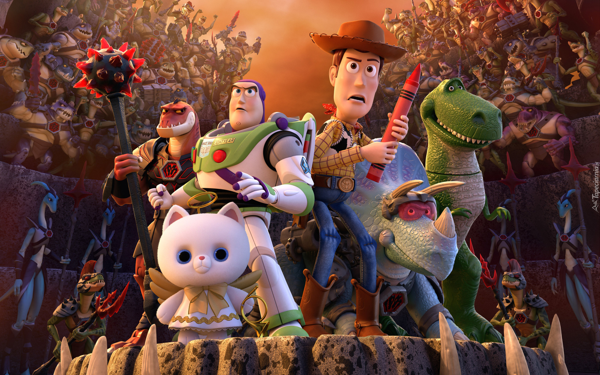 Film animowany, Toy Story, Postacie, Chudy, Buzz Astral, Bo Peep, Forky, Ducky, Bonnie, Gabby Gabby, Bunny, Pan Bulwa, Duke Caboom, Laleczka, Kosmici, Cienk, Buttercup