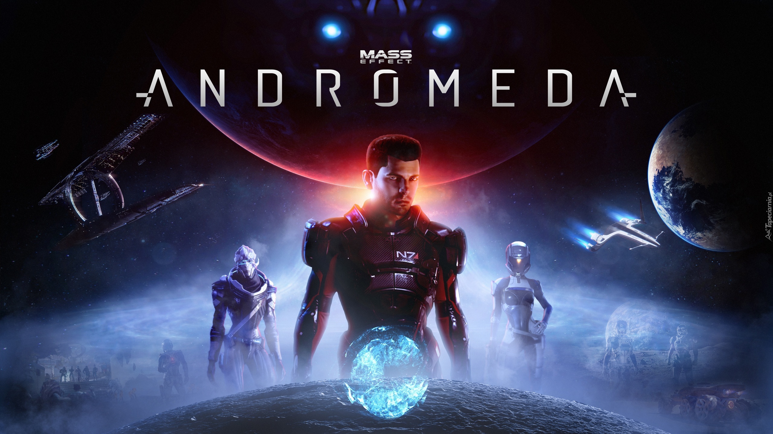 Mass Effect: Andromeda, Kosmos, Statek Kosmiczny, Scott Ryder, Vetra, Cora