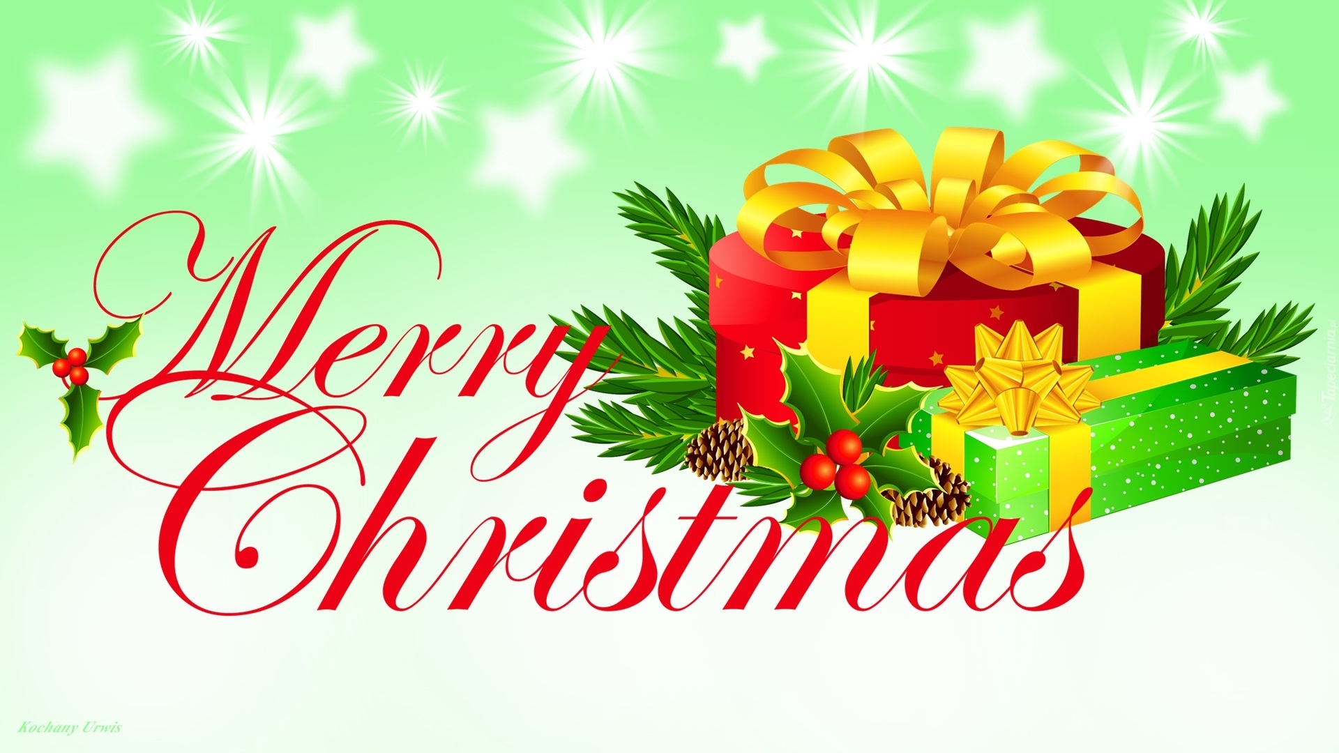 Boże Narodzenie, Świąteczne, Prezenty, Napis, Merry Christmas, 2D