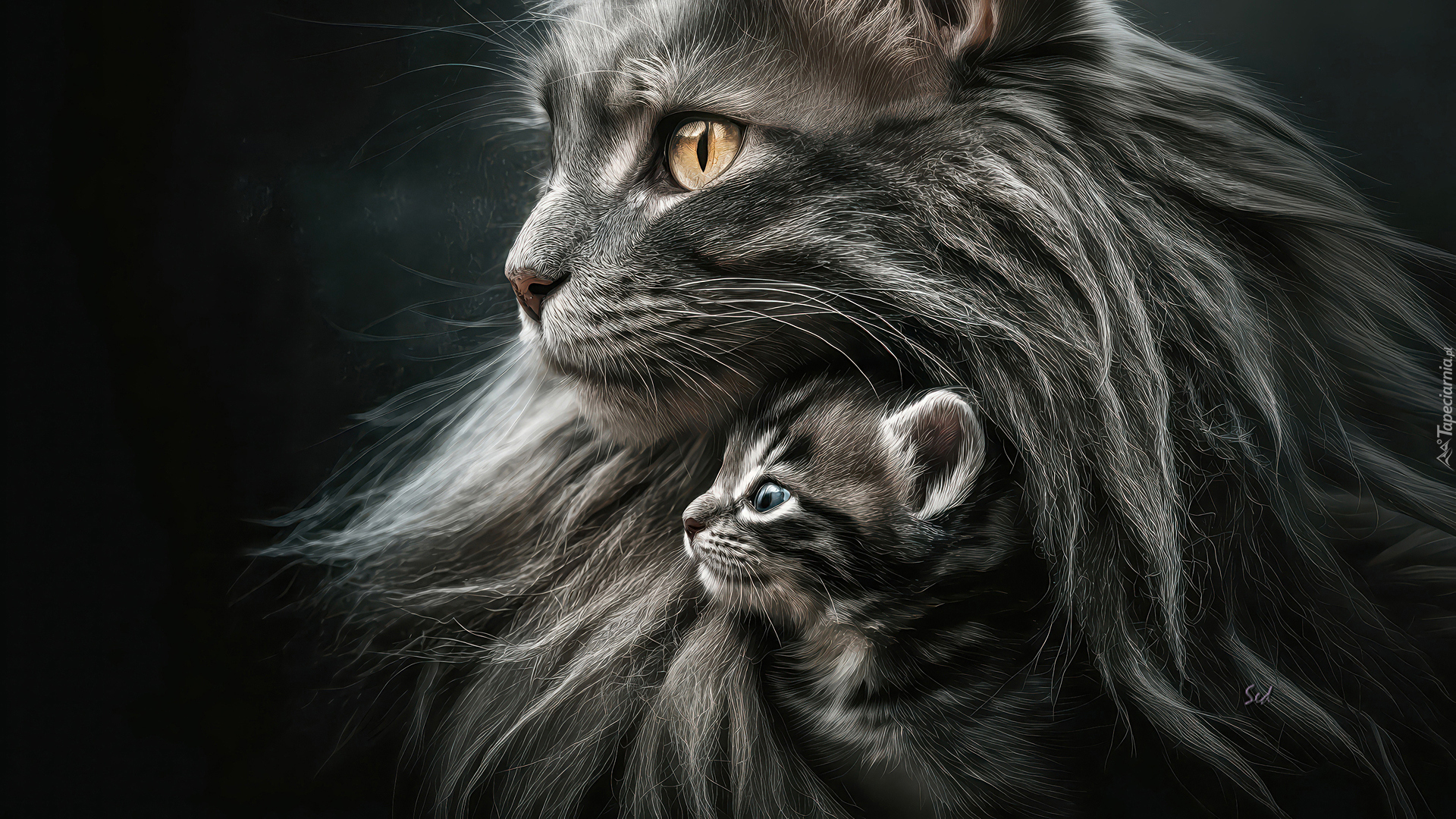 Koty, Kotka, Kociak, Grafika AI