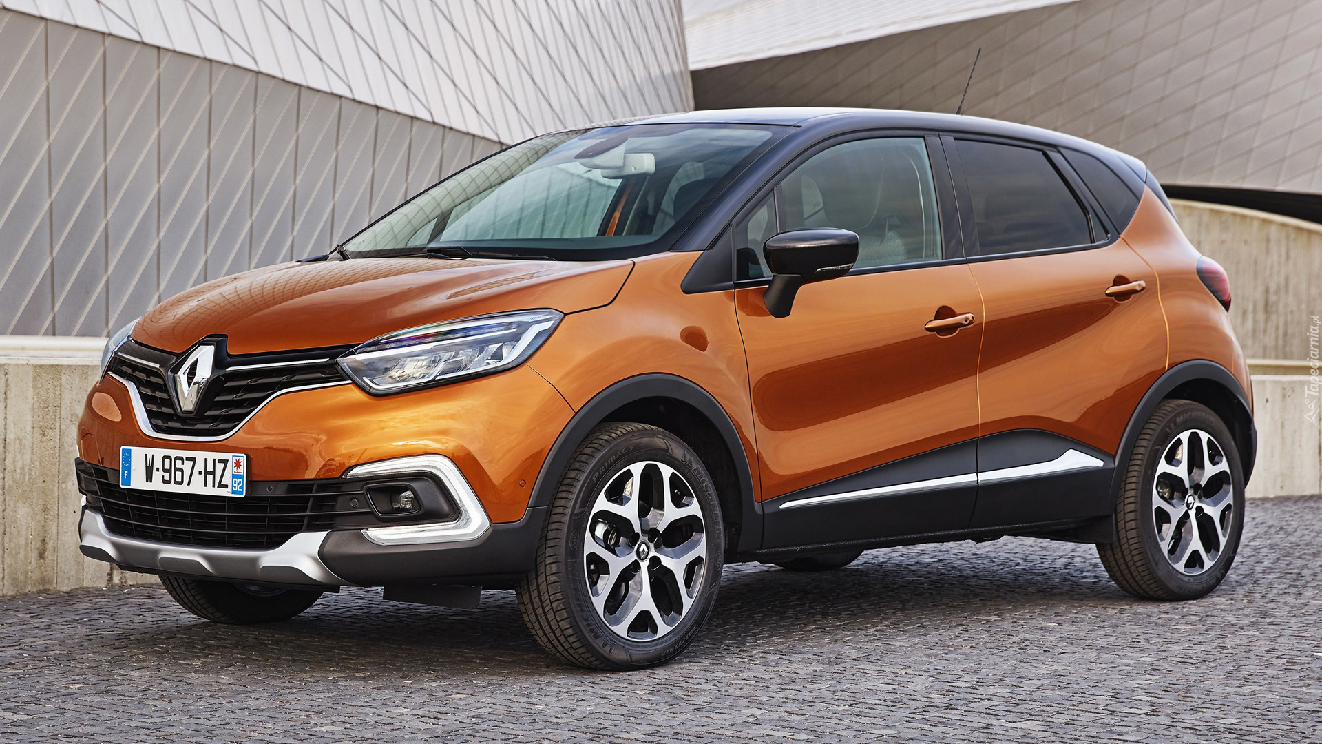 Jasnobrązowy, Renault Captur, Bok, Przód