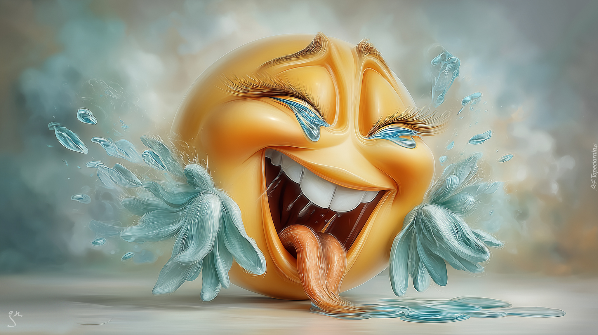 Emotek, Rozbawiony, Śmieszne, Grafika AI