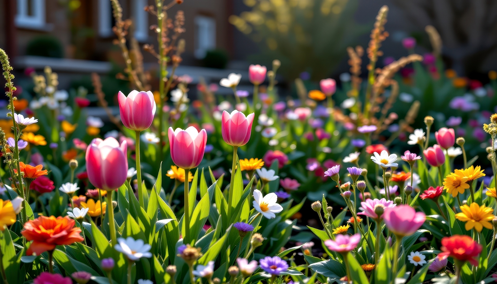 Tulipany, Kwiaty, Grafika AI