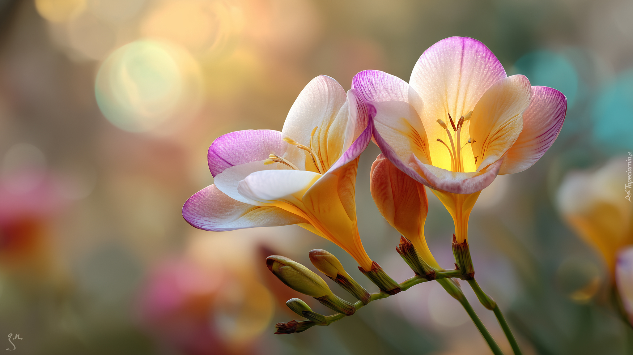 Frezje, Kwiaty, Grafika AI