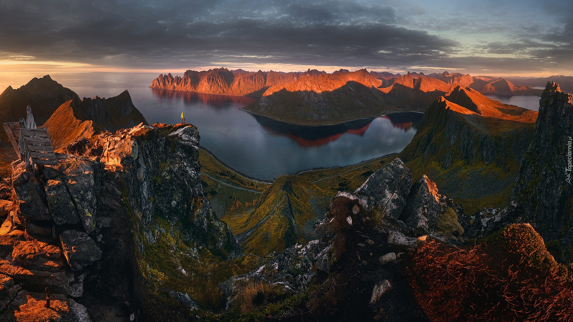 Góry, Morze Norweskie, Skały, Lofoty, Norwegia