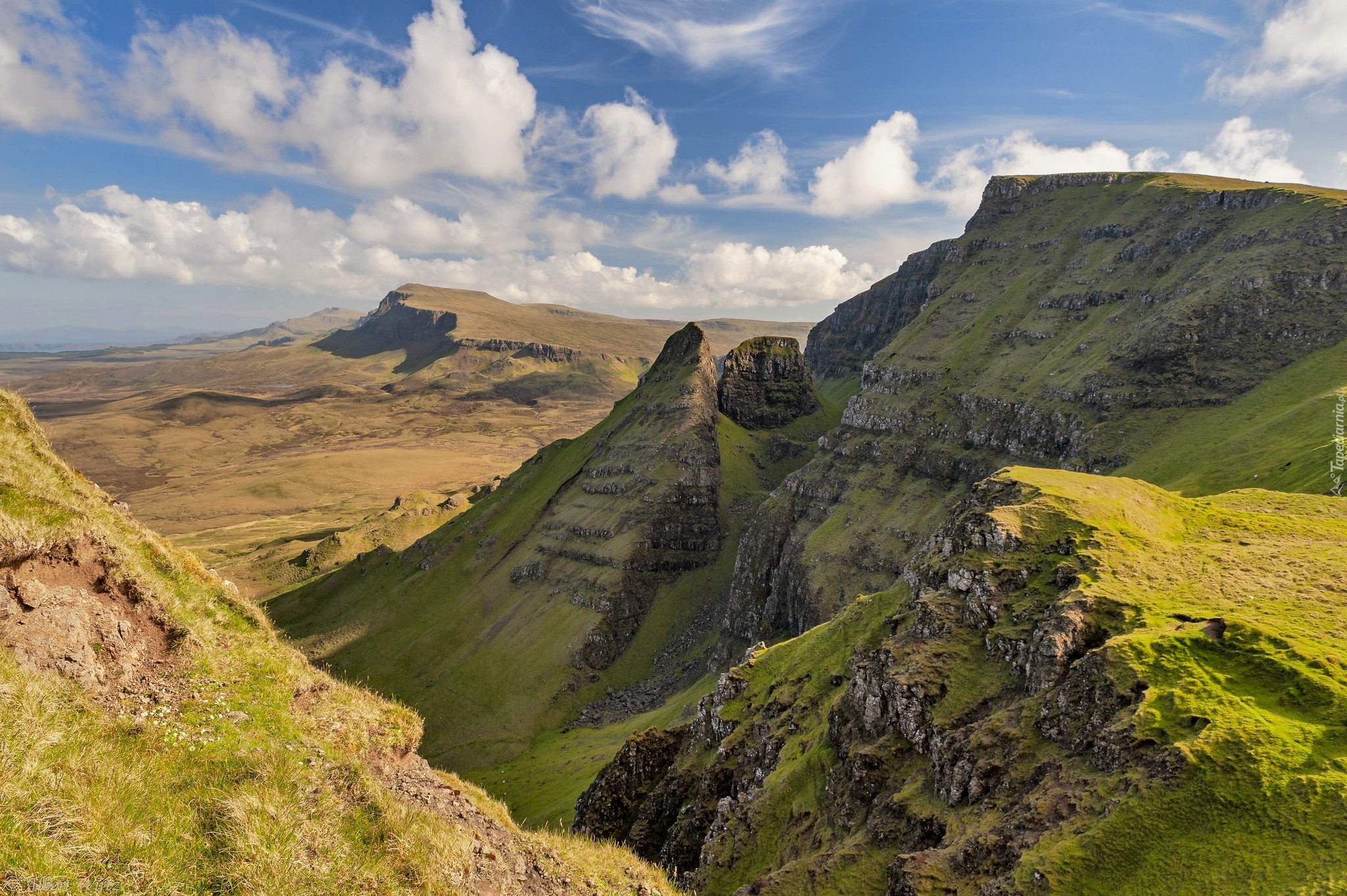 Skały, Góra, Wzgórza, Quiraing, Wyspa Skye, Szkocja