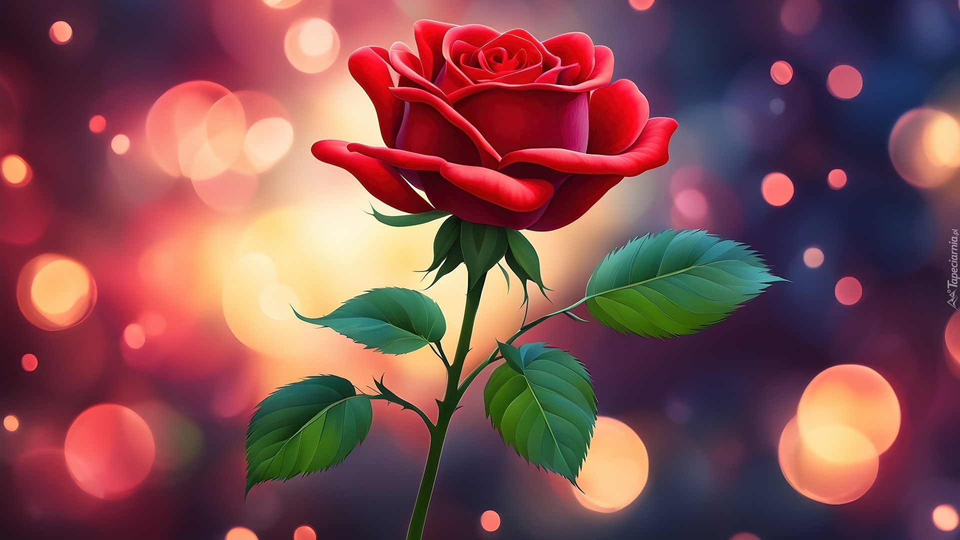 Grafika 2D, Czerwona, Róża