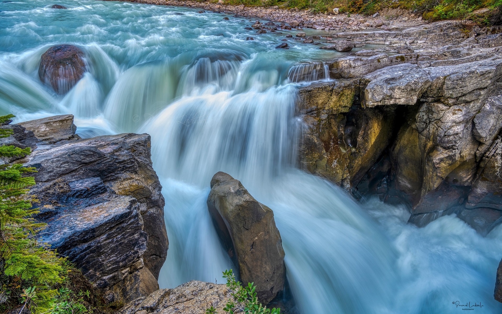 Kanada, Alberta, Rzeka Athabasca, Skały