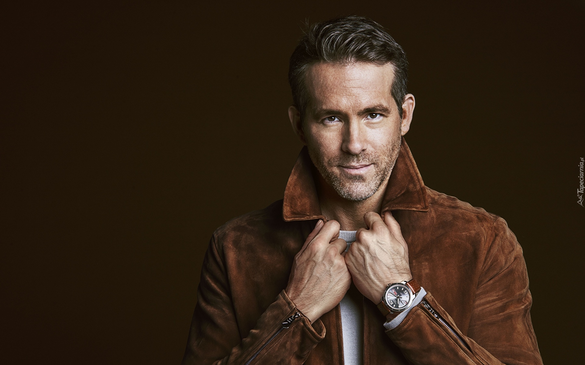 Kanadyjski, Aktor, Ryan Reynolds, Kurtka, Zegar