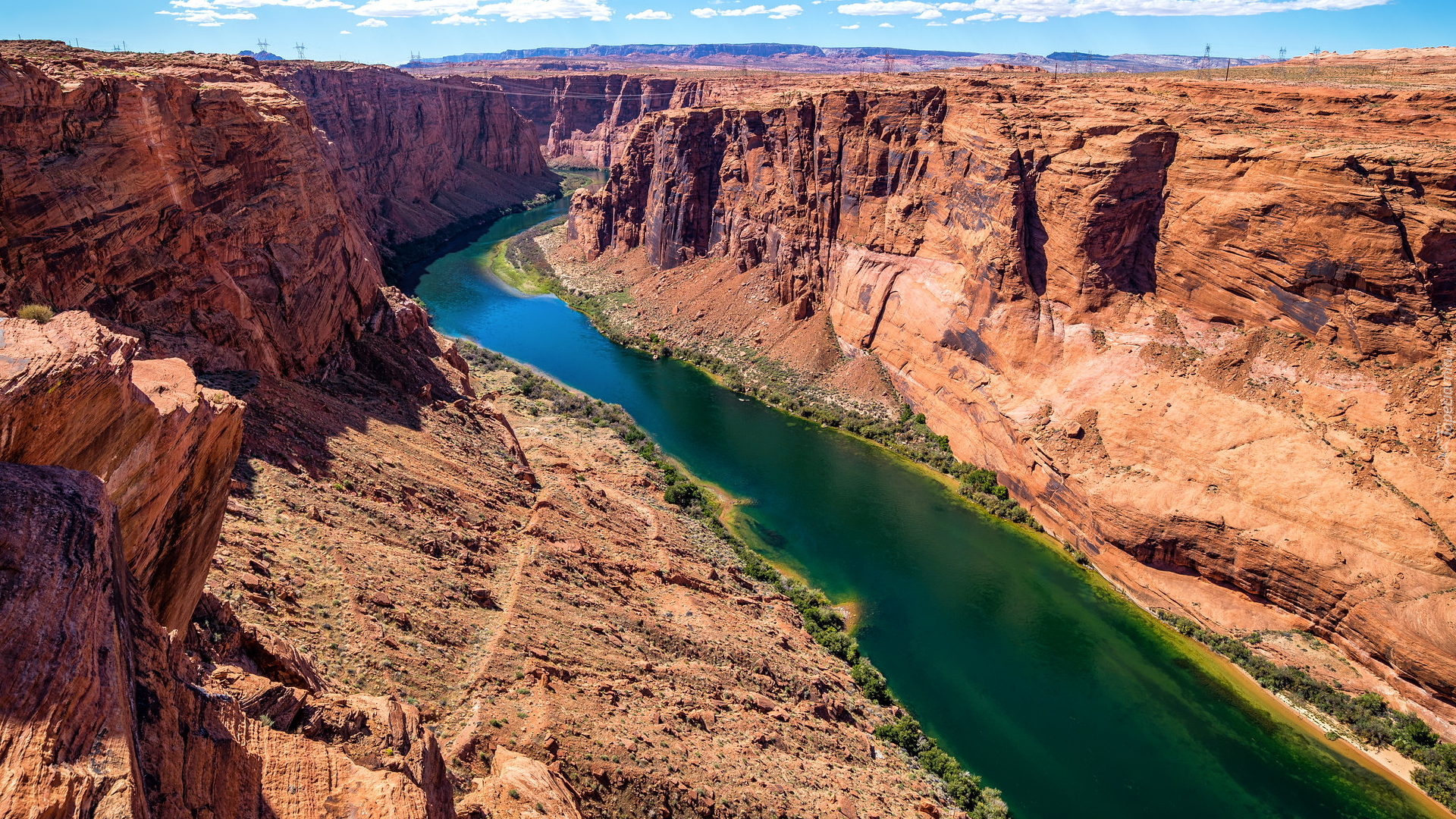 Rzeka Kolorado, Park Narodowy Wielkiego Kanionu, Kanion, Skały, Arizona, Stany Zjednoczone