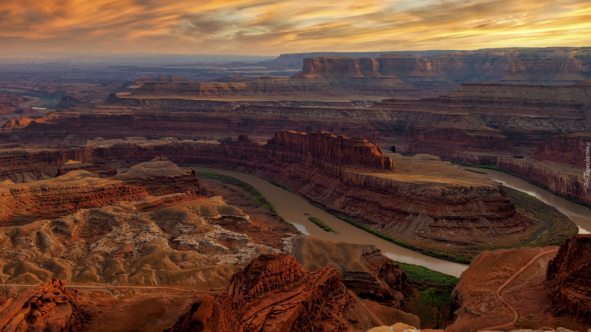 Rzeka Kolorado, Zakole, Skały, Park stanowy Dead Horse Point, Stan Utah, Stany Zjednoczone