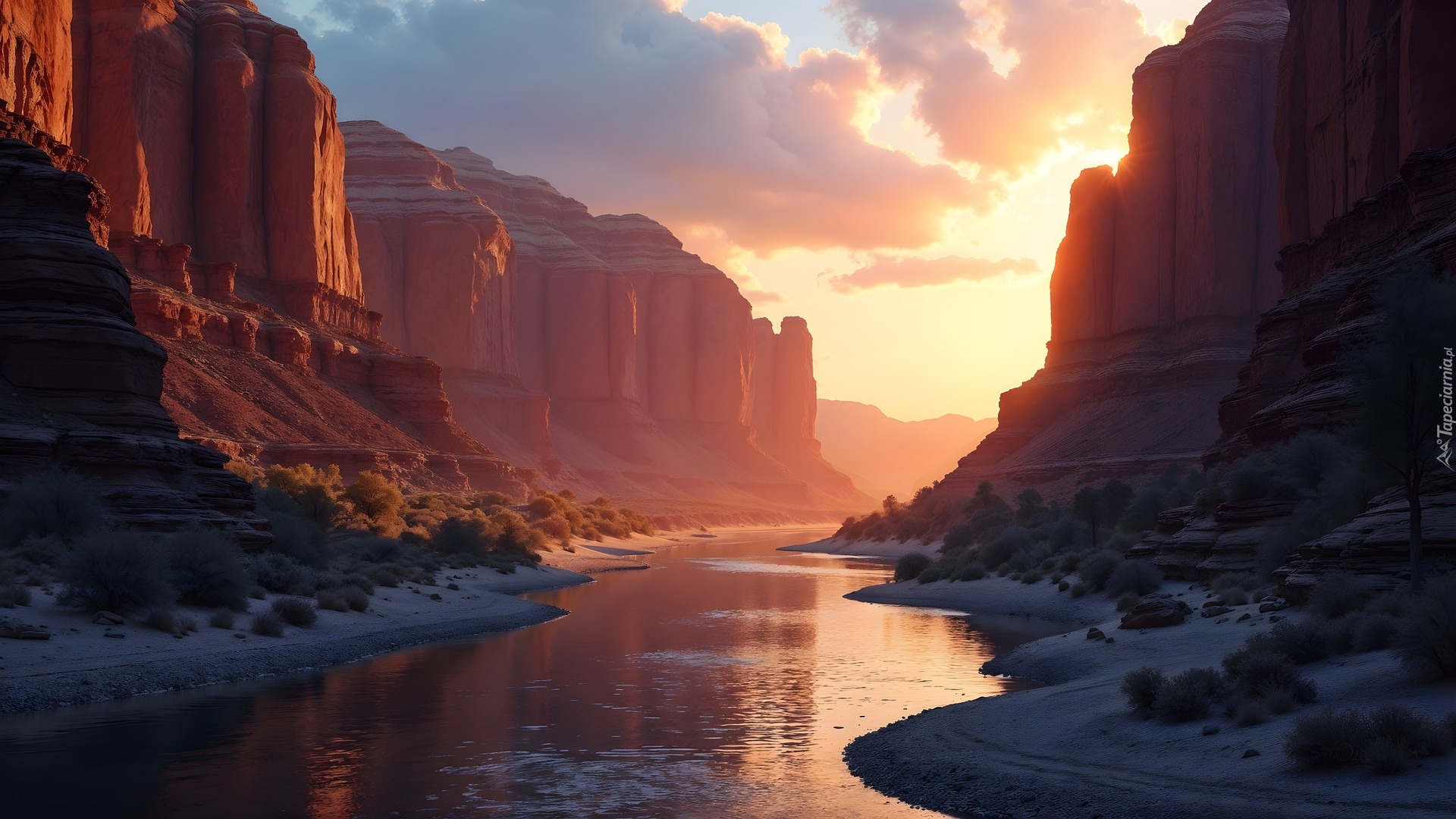 Kanion, Skały, Rzeka