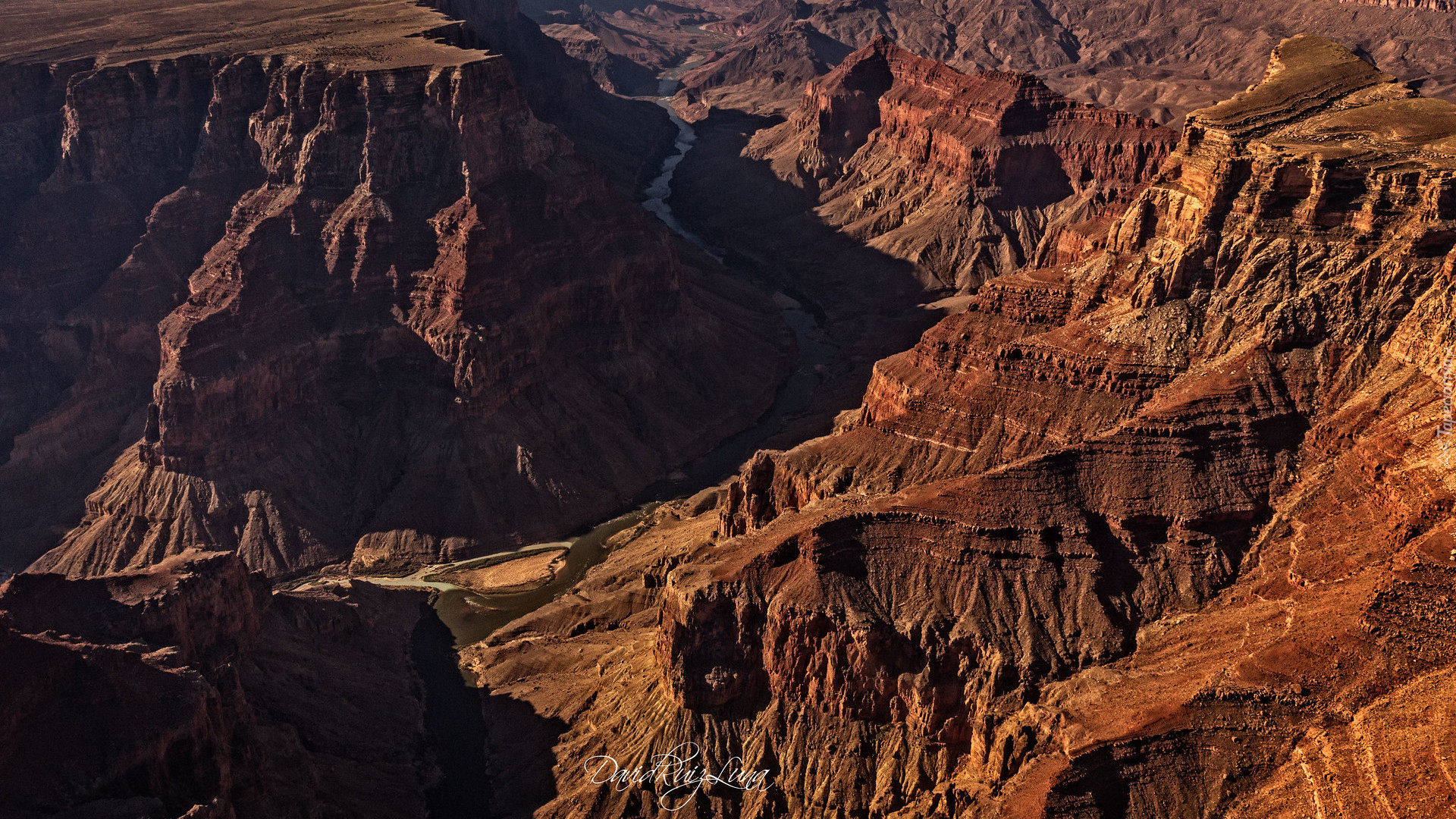 Wielki Kanion Kolorado, Rzeka Kolorado, Skały, Grand Canyon, Park Narodowy Wielkiego Kanionu, Stany Zjednoczone