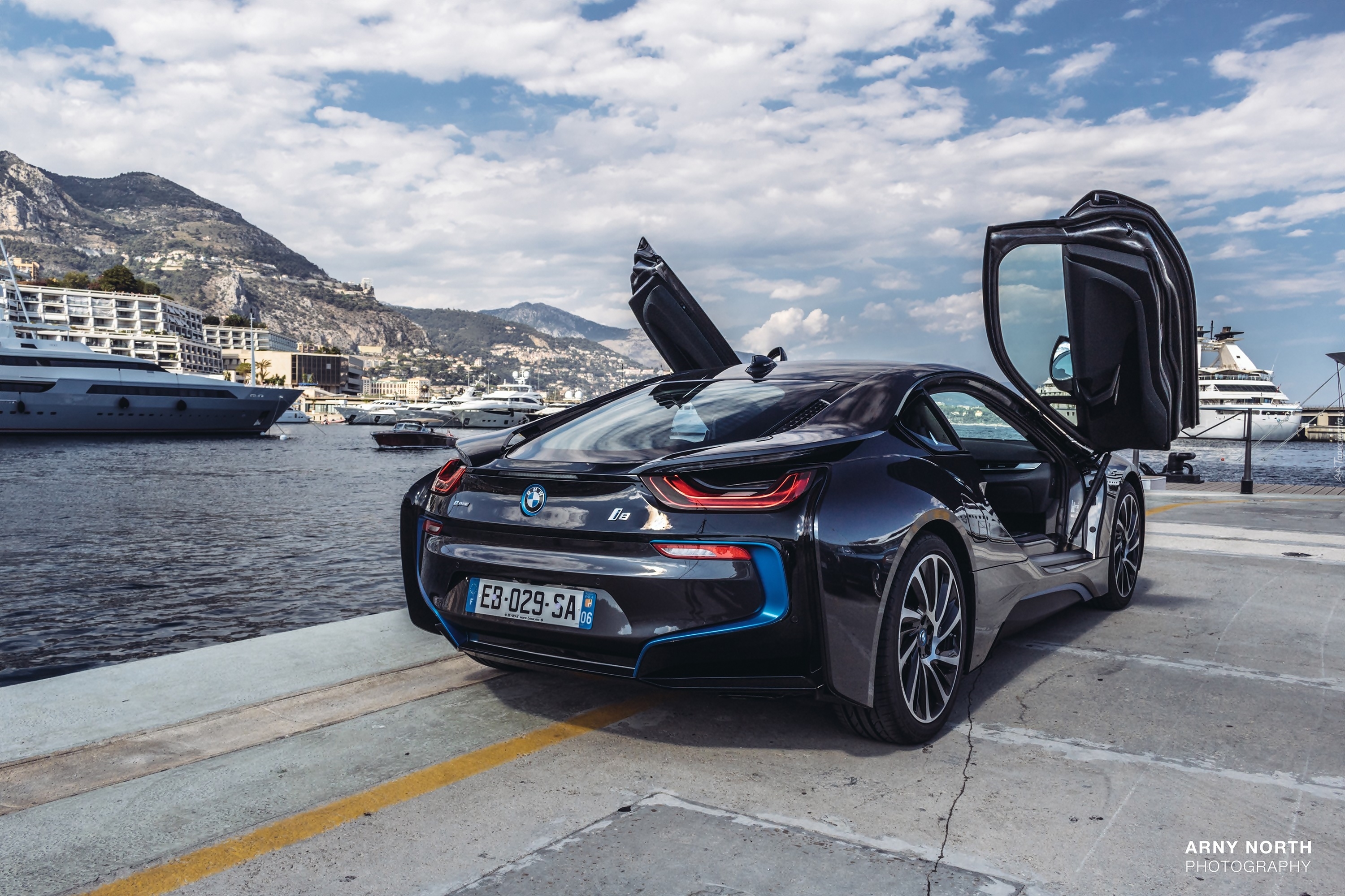 BMW i8, Port, Statki, Monako