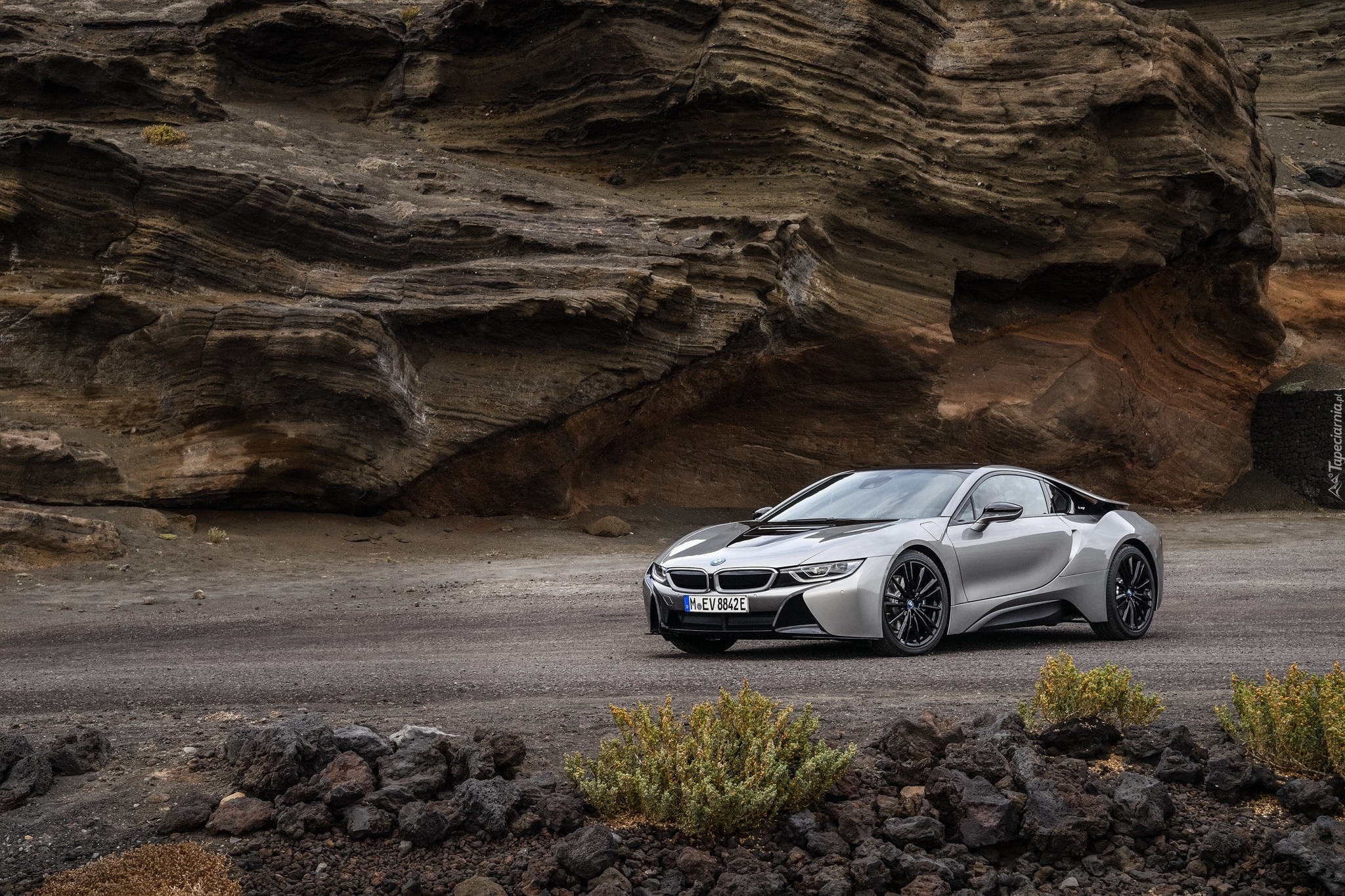 BMW i8, Coupe, 2018, Skały