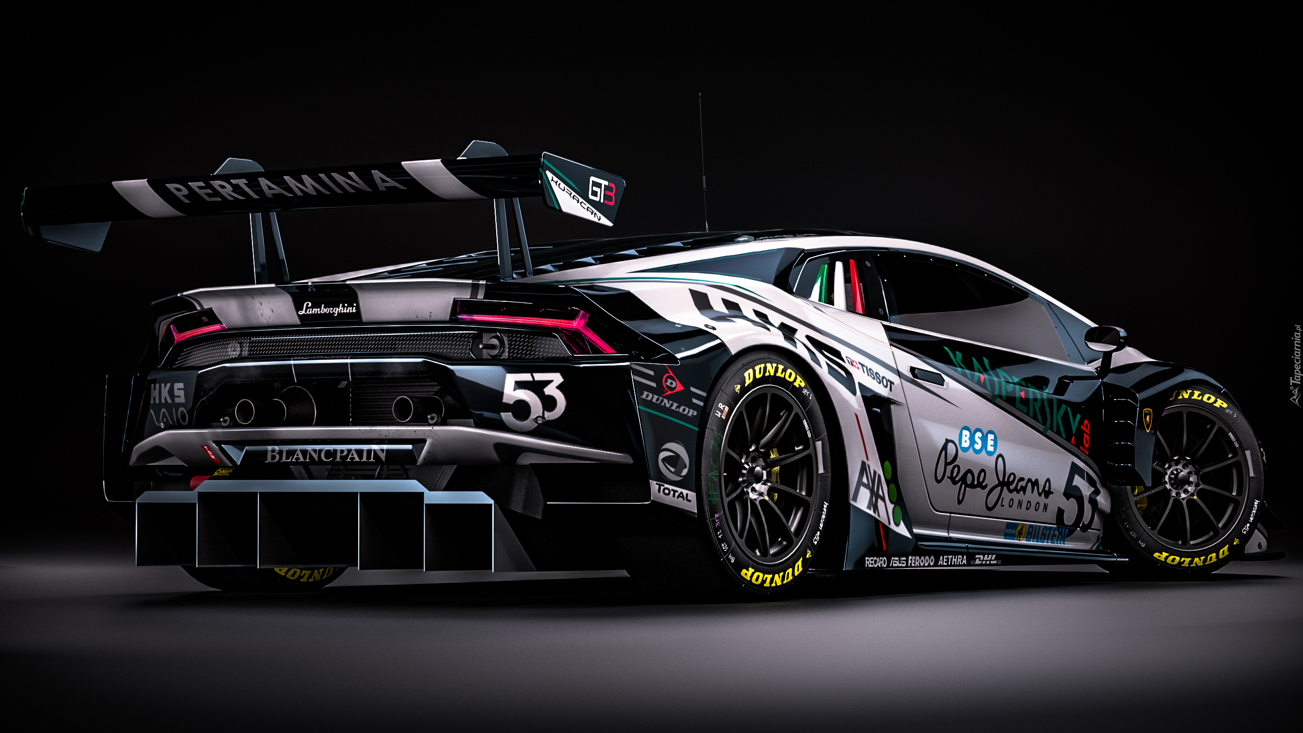 зеленый автомобиль спортивный lamborghini huracan gt3 загрузить