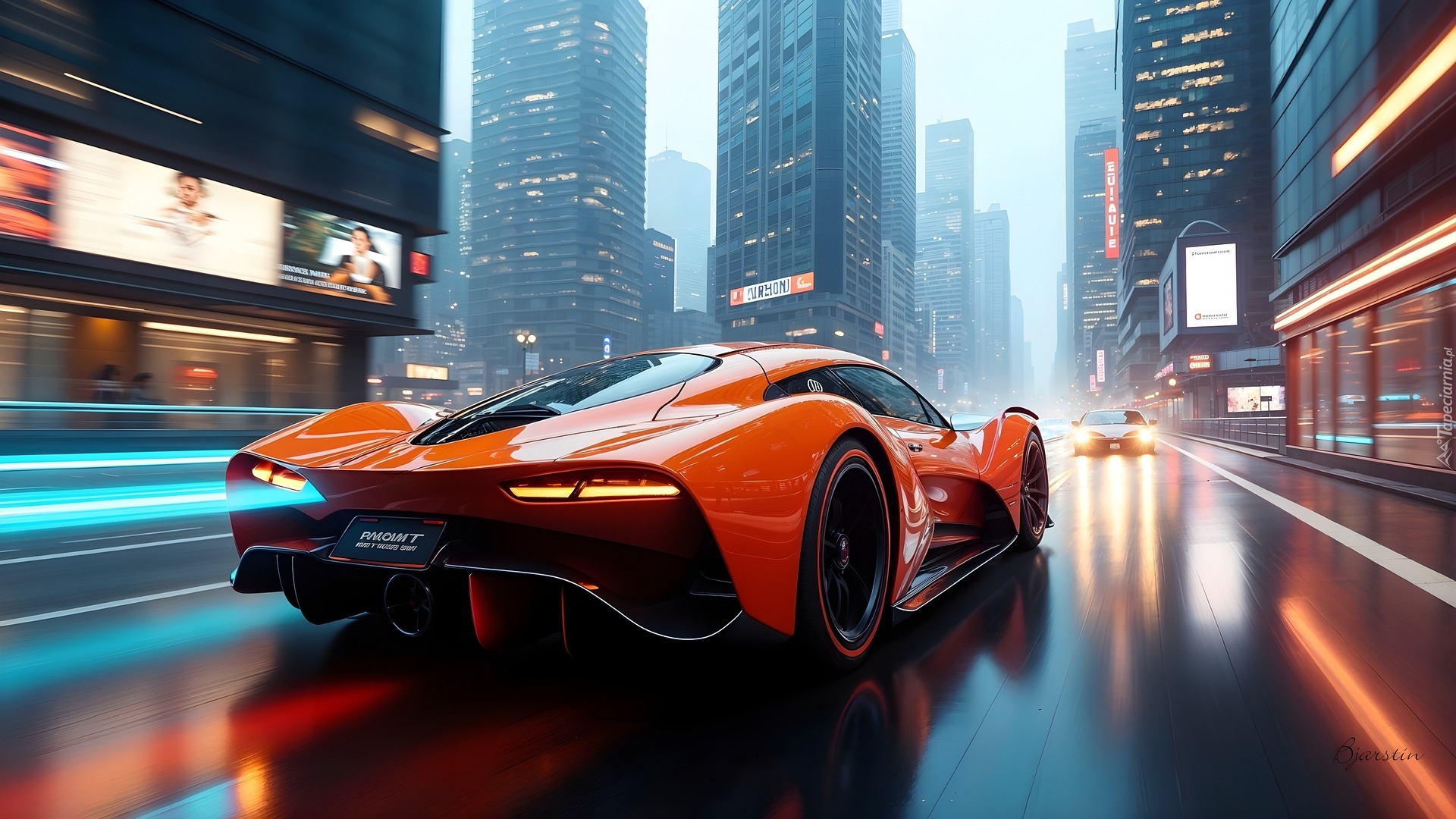 Samochód, Sportowy, Ulica, Domy, Miasto, AI