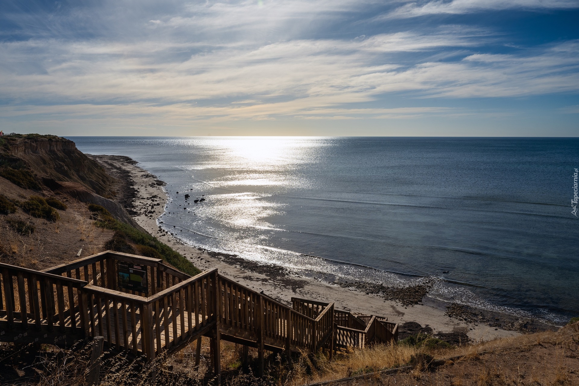 Schody, Plaża, Morze, Port Willunga, Adelaide, Australia