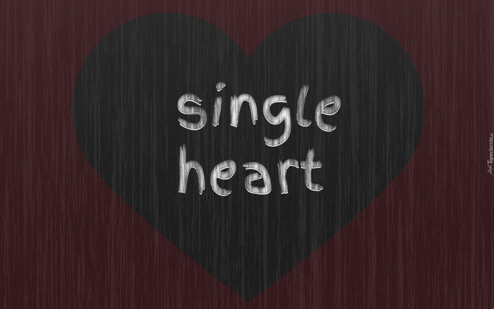 Serce, Grafika, Napis, Single heart