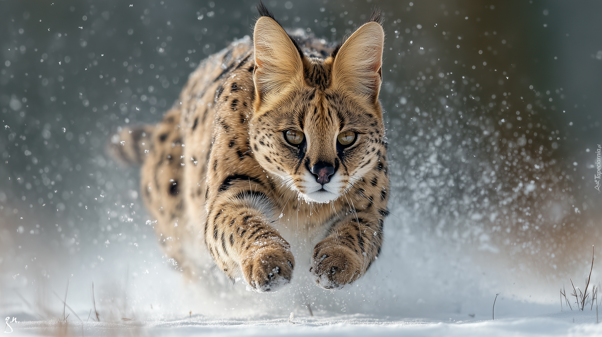 Serwal, Śnieg, Grafika AI