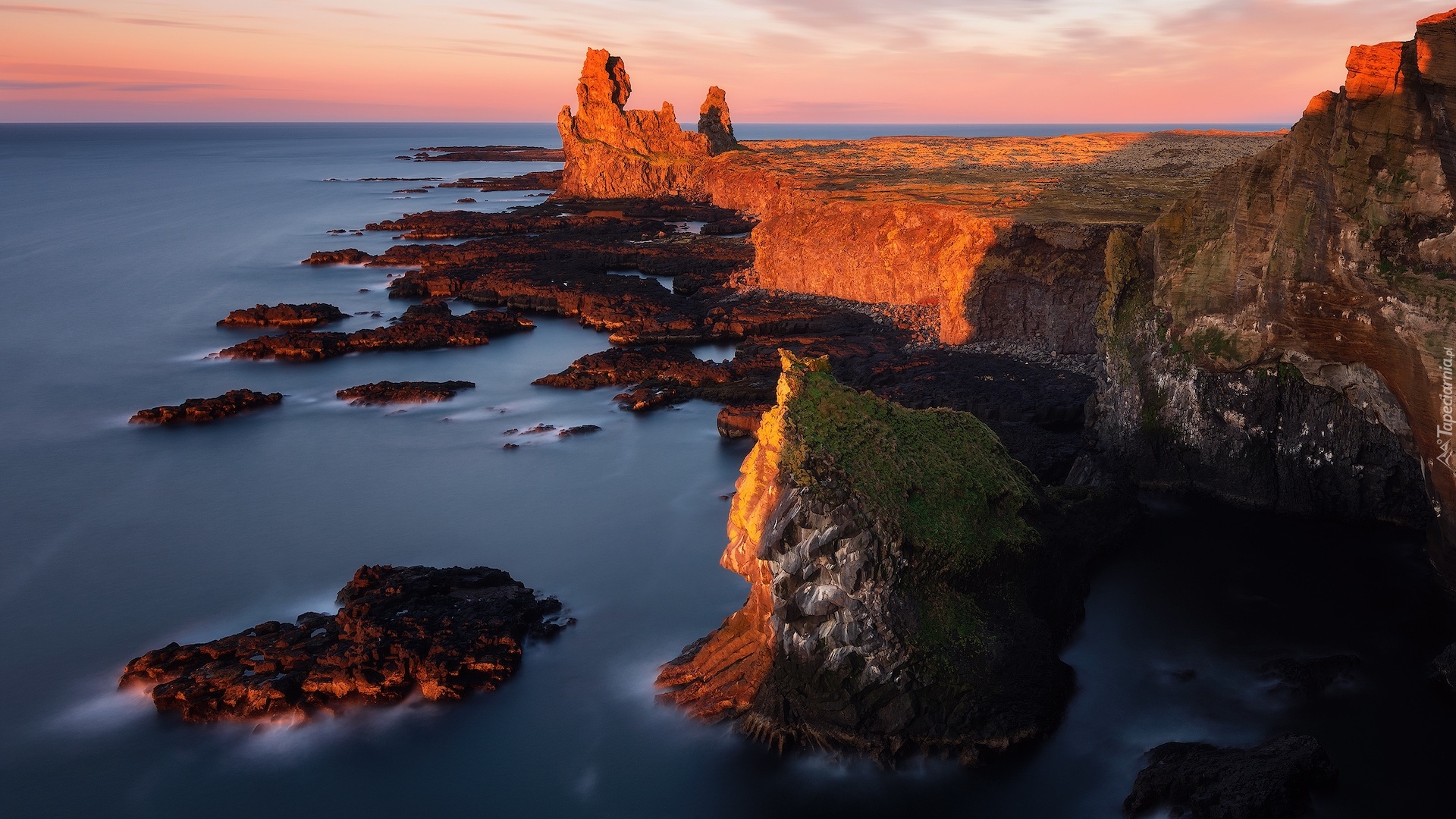 Morze, Skały, Półwysep Snaefellsnes, Islandia