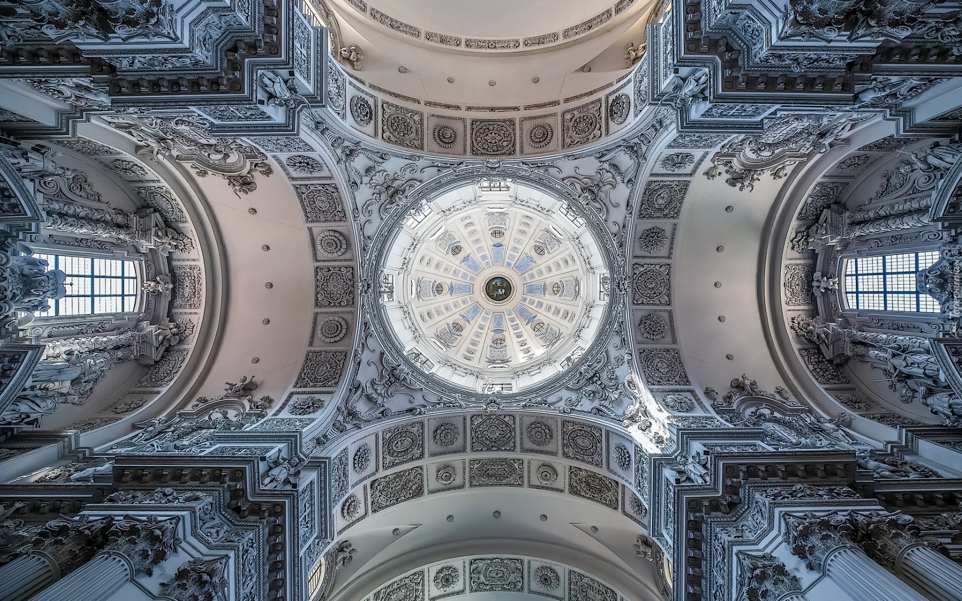 Kościół Teatynów, Monachium, Niemcy, Wnętrze, Sklepienie