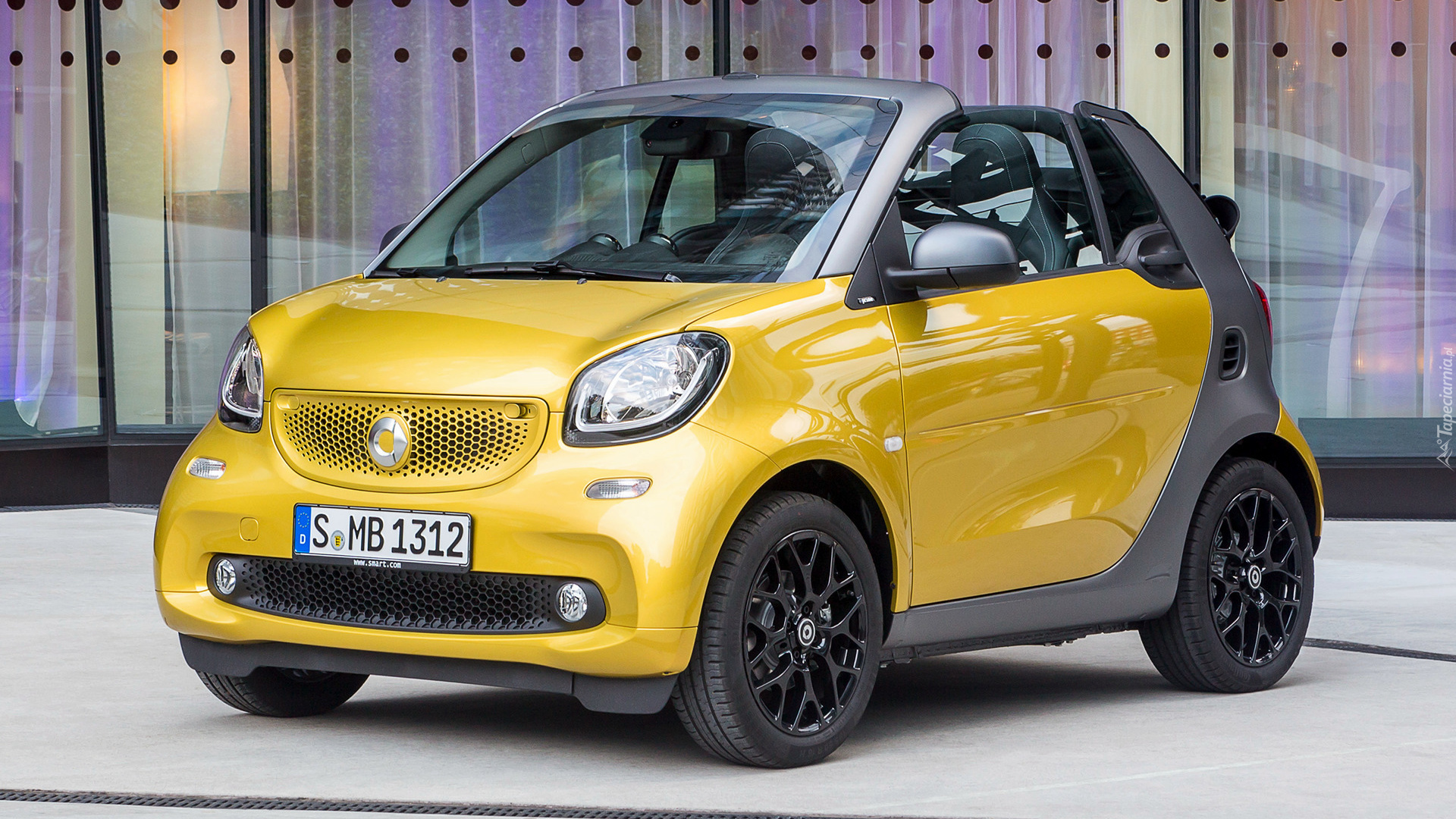 Żółty, Smart Fortwo, Cabrio