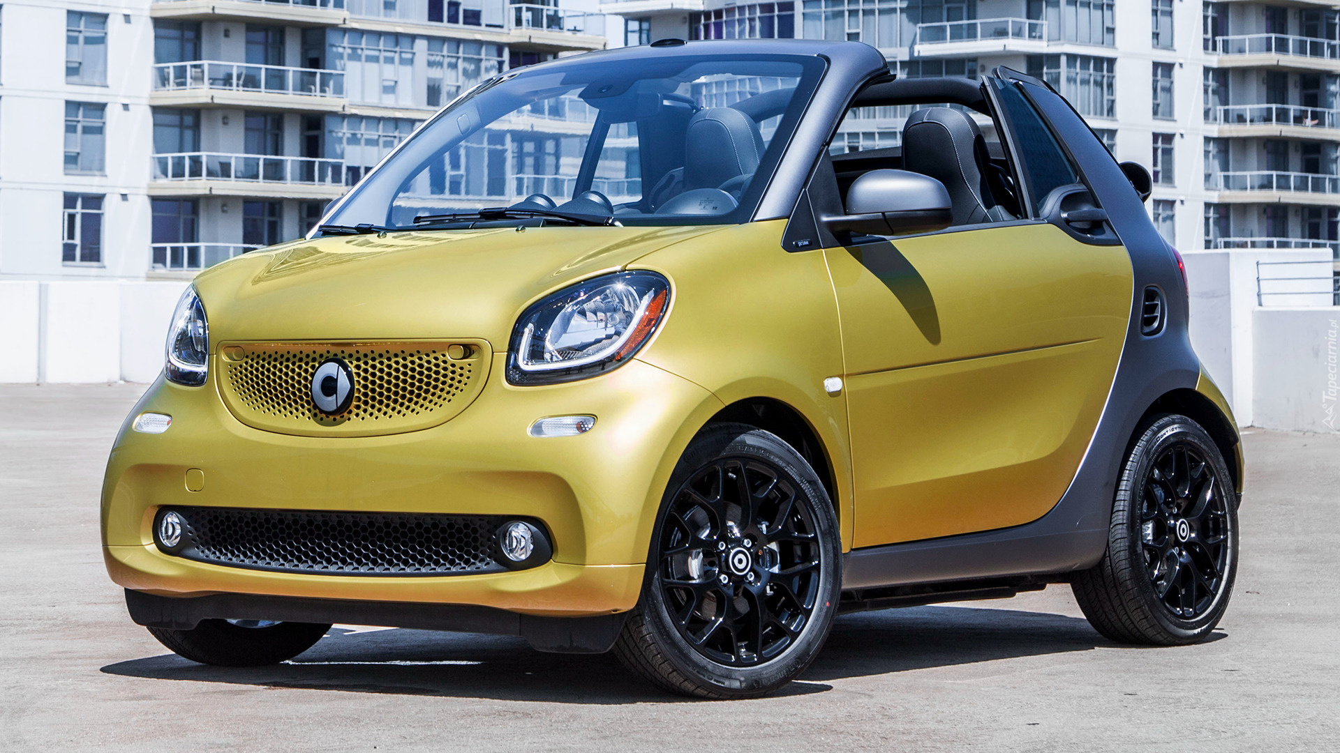 Żółty, Smart Fortwo Cabrio, 2017