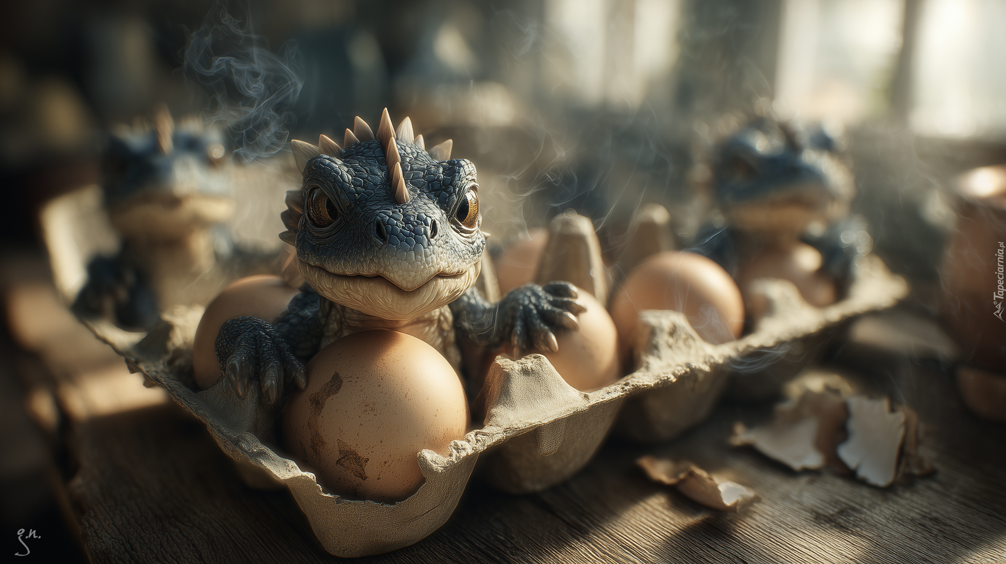 Smok, Jajka, Grafika AI