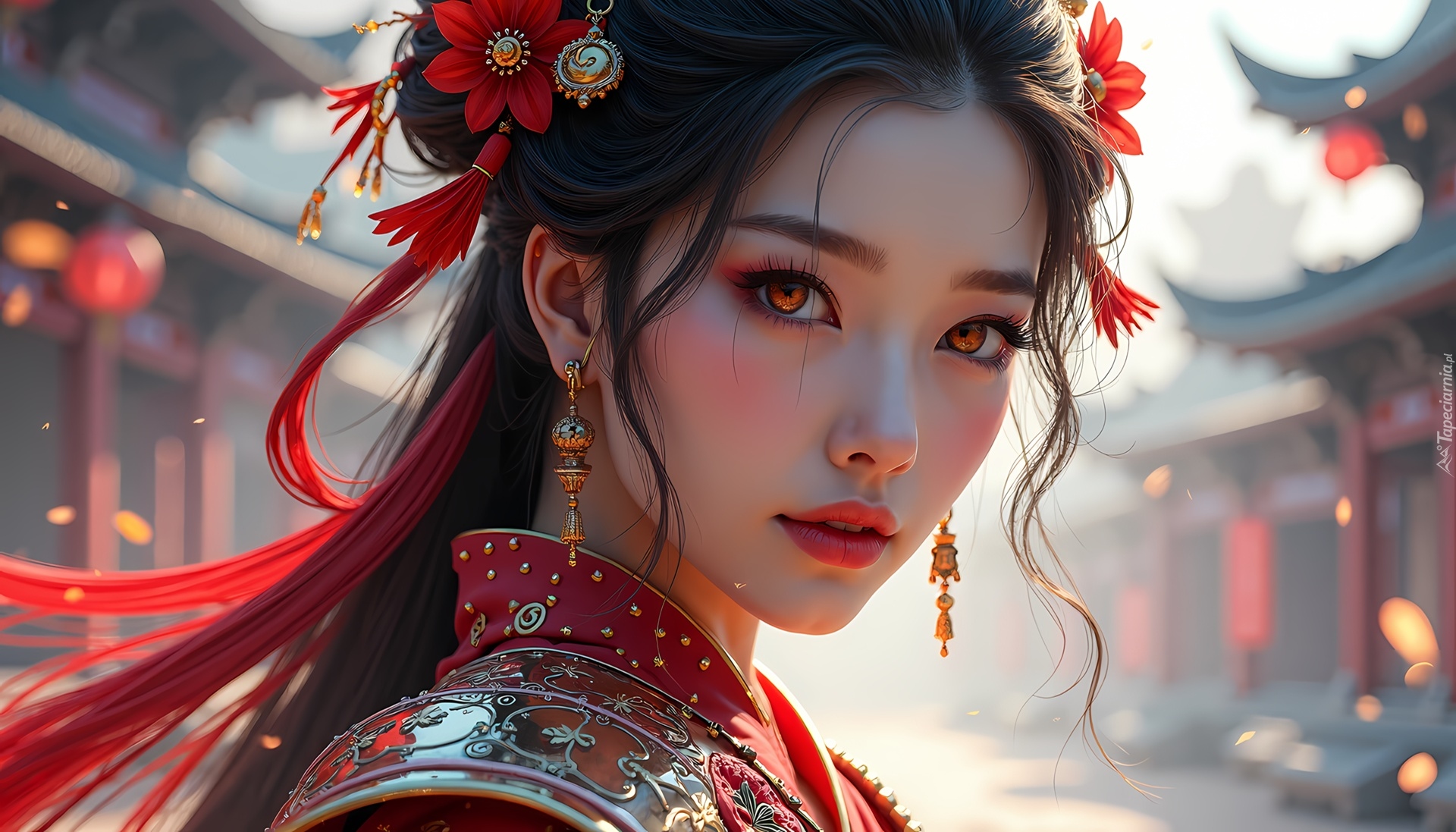 Dziewczyna, Azjatka, Biżuteria, Grafika AI