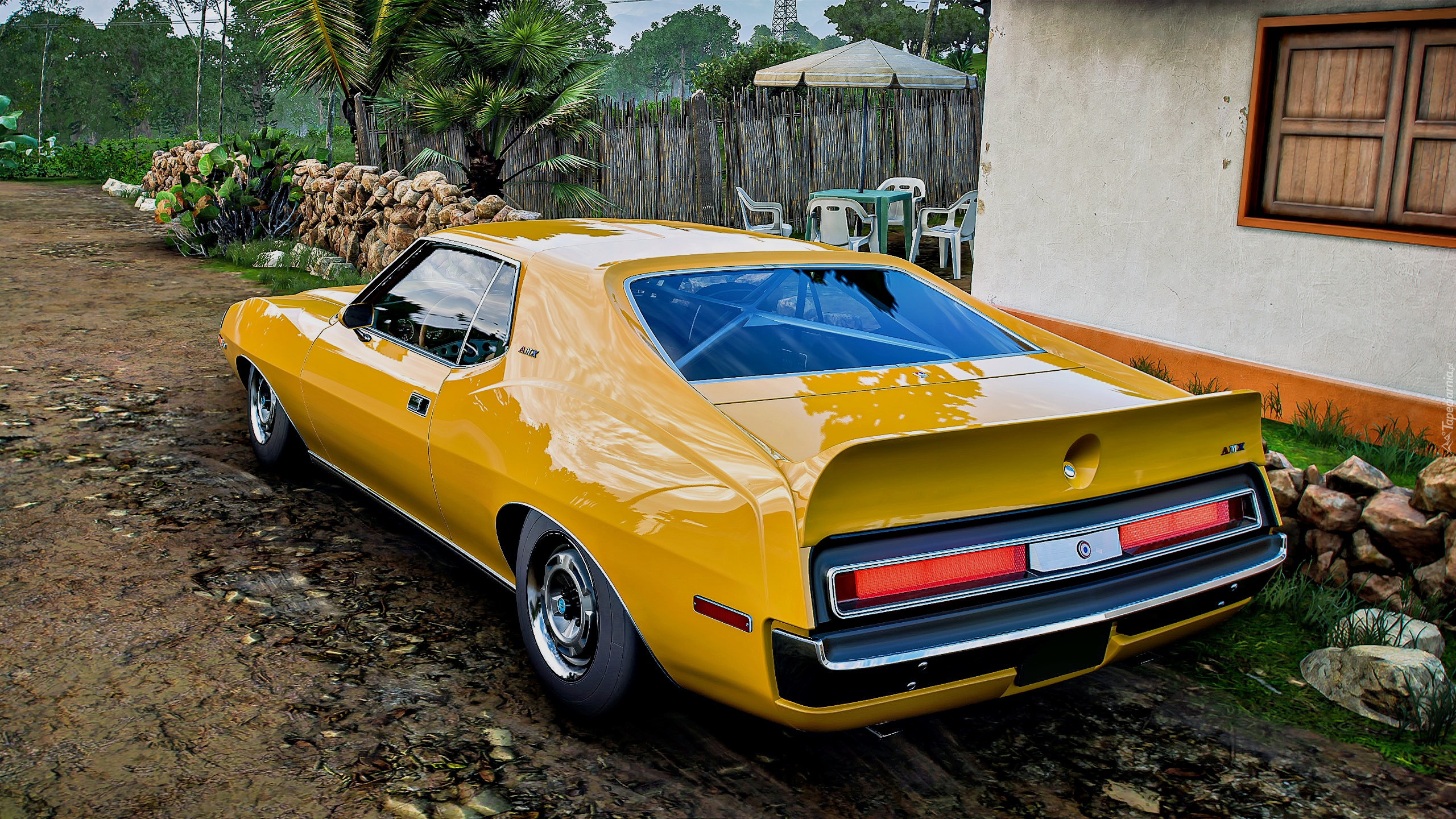 Gra, Forza Horizon 5, Samochód, AMX, Żółty, Tył, Dom