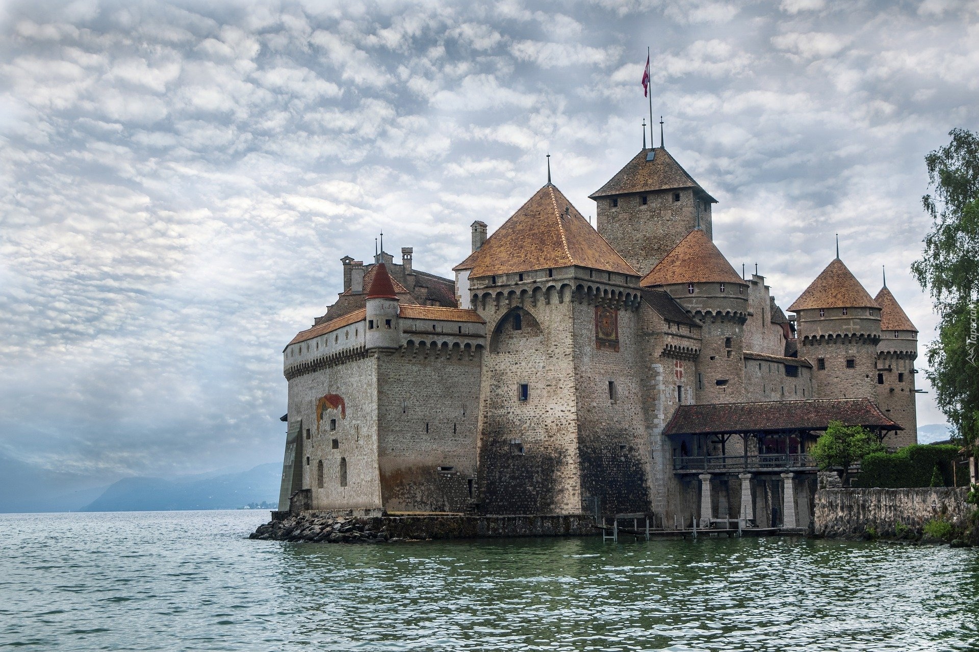 Zamek Chillon, Jezioro Genewskie, Kanton Vaud, Szwajcaria