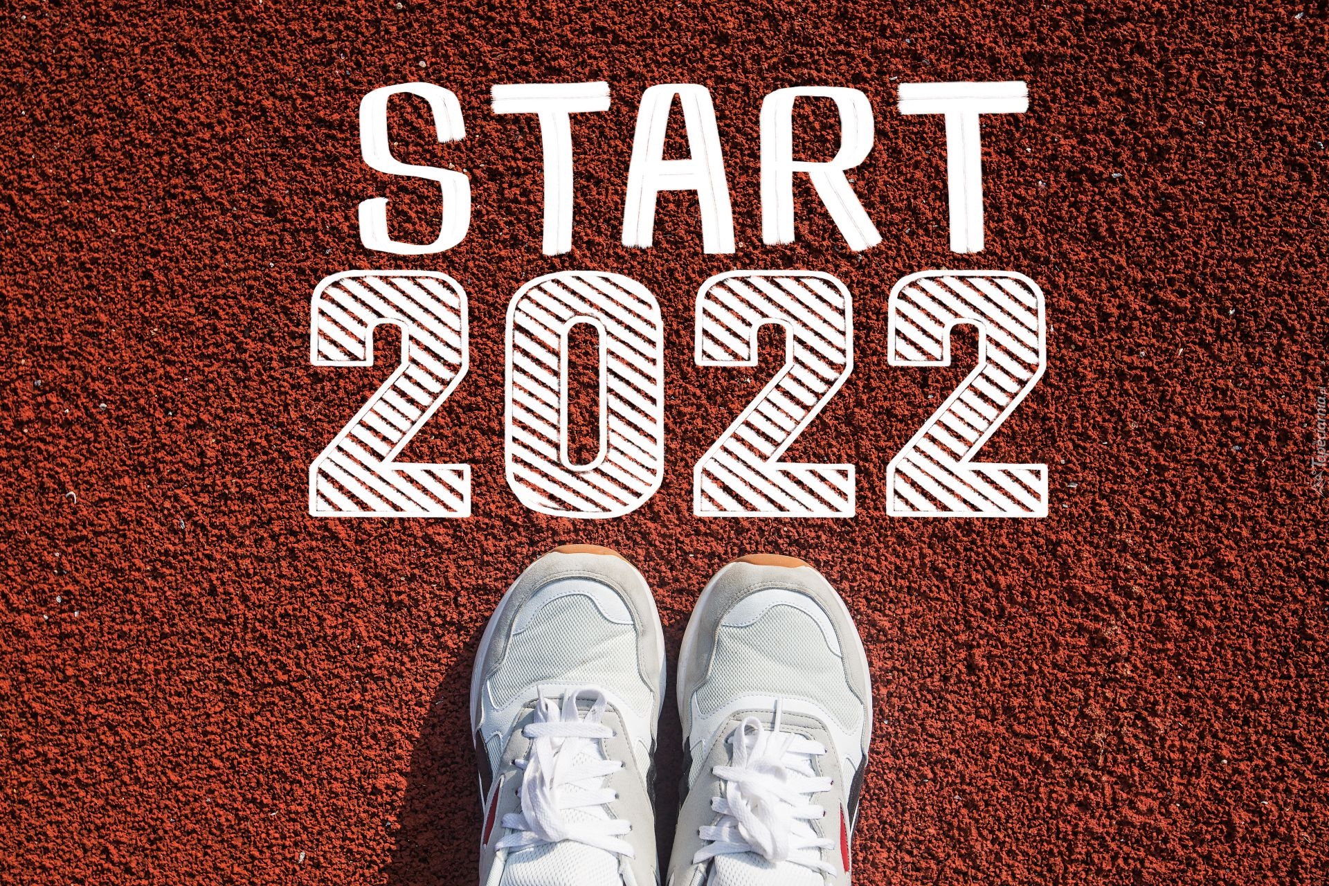 Nowy Rok, 2022, Napis, Start, Buty