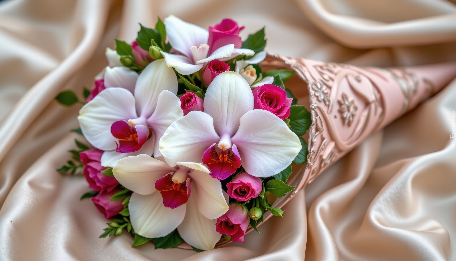 Storczyki, Róże, Rożek, Materiał