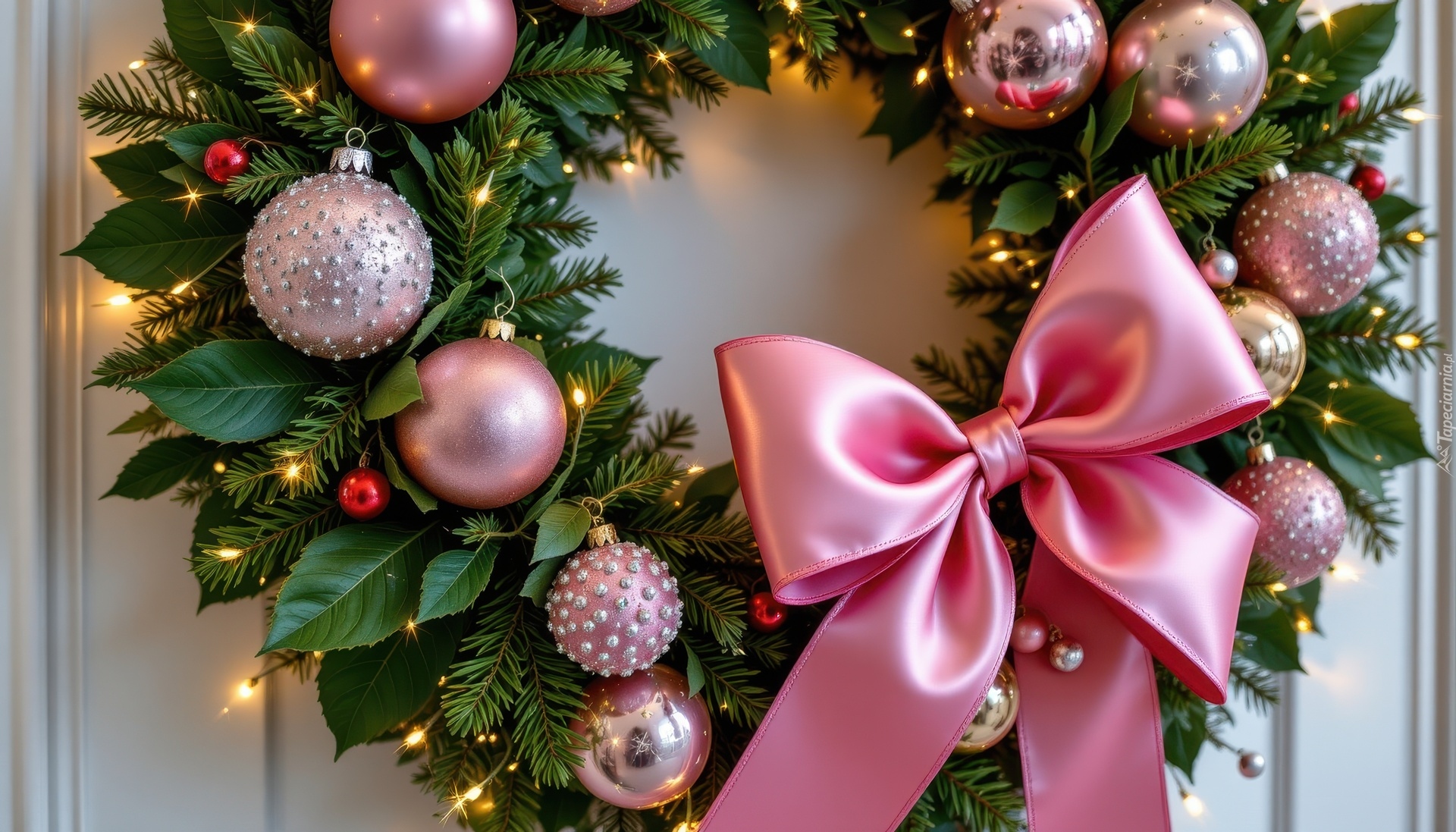 Wianek, Bombki, Kokarda, Dekoracja, Boże Narodzenie, Grafika AI