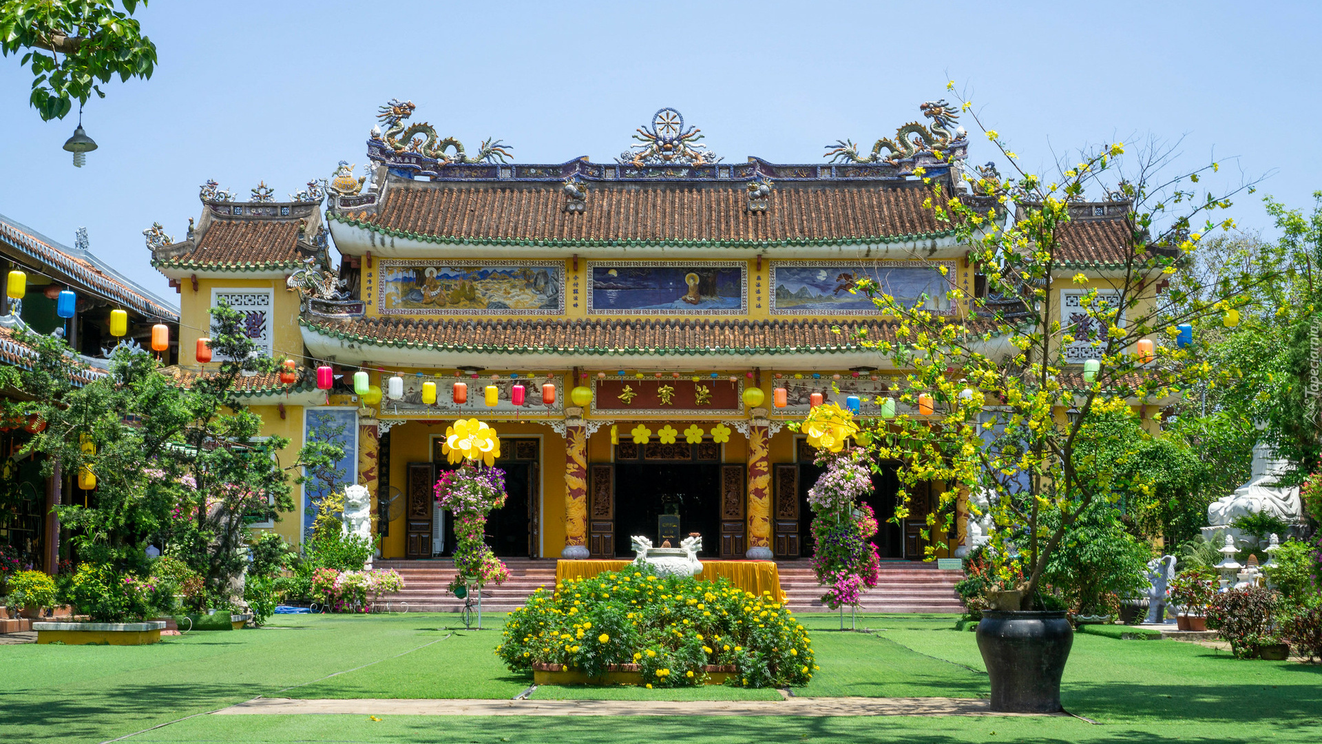 Świątynia, Chua Phap Bao, Rośliny, Hoi An, Wietnam