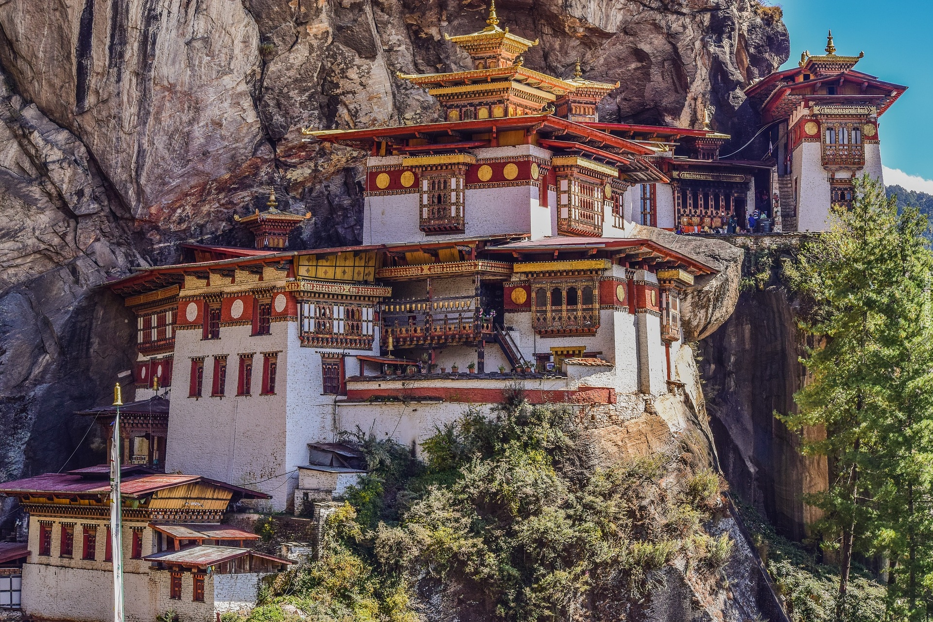 Bhutan, Świątynia, Paro Taktsang, Skała