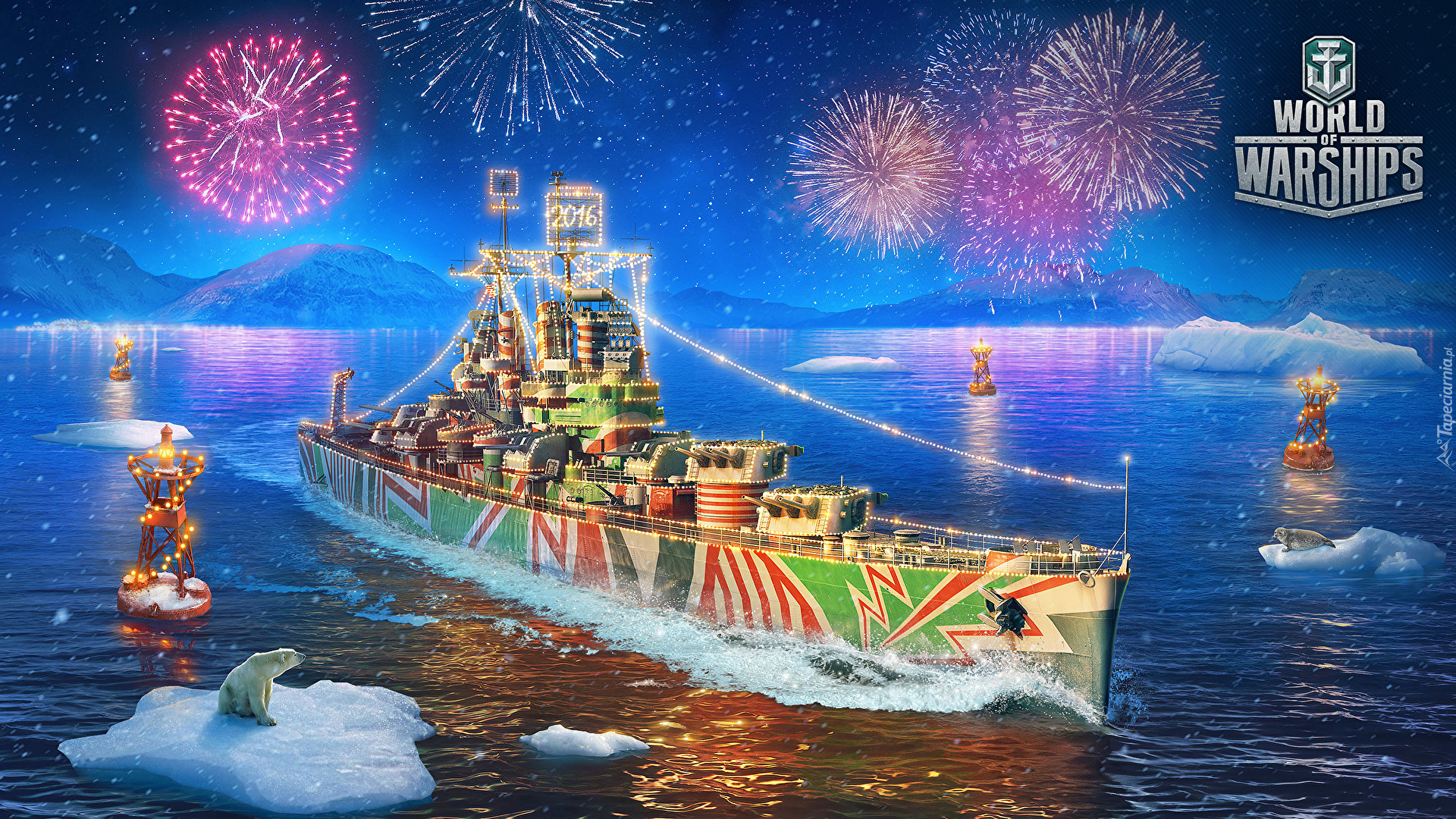 Gra, World of Warships, Okręt, Fajerwerki