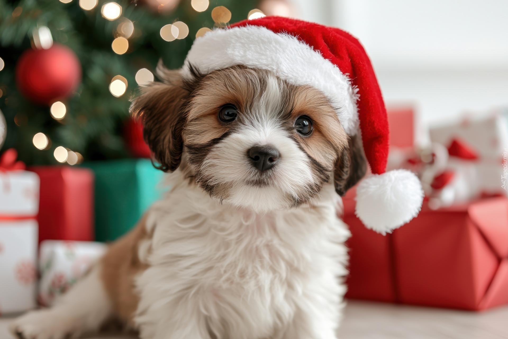 Pies, Szczeniak, Czapka, Mikołaja