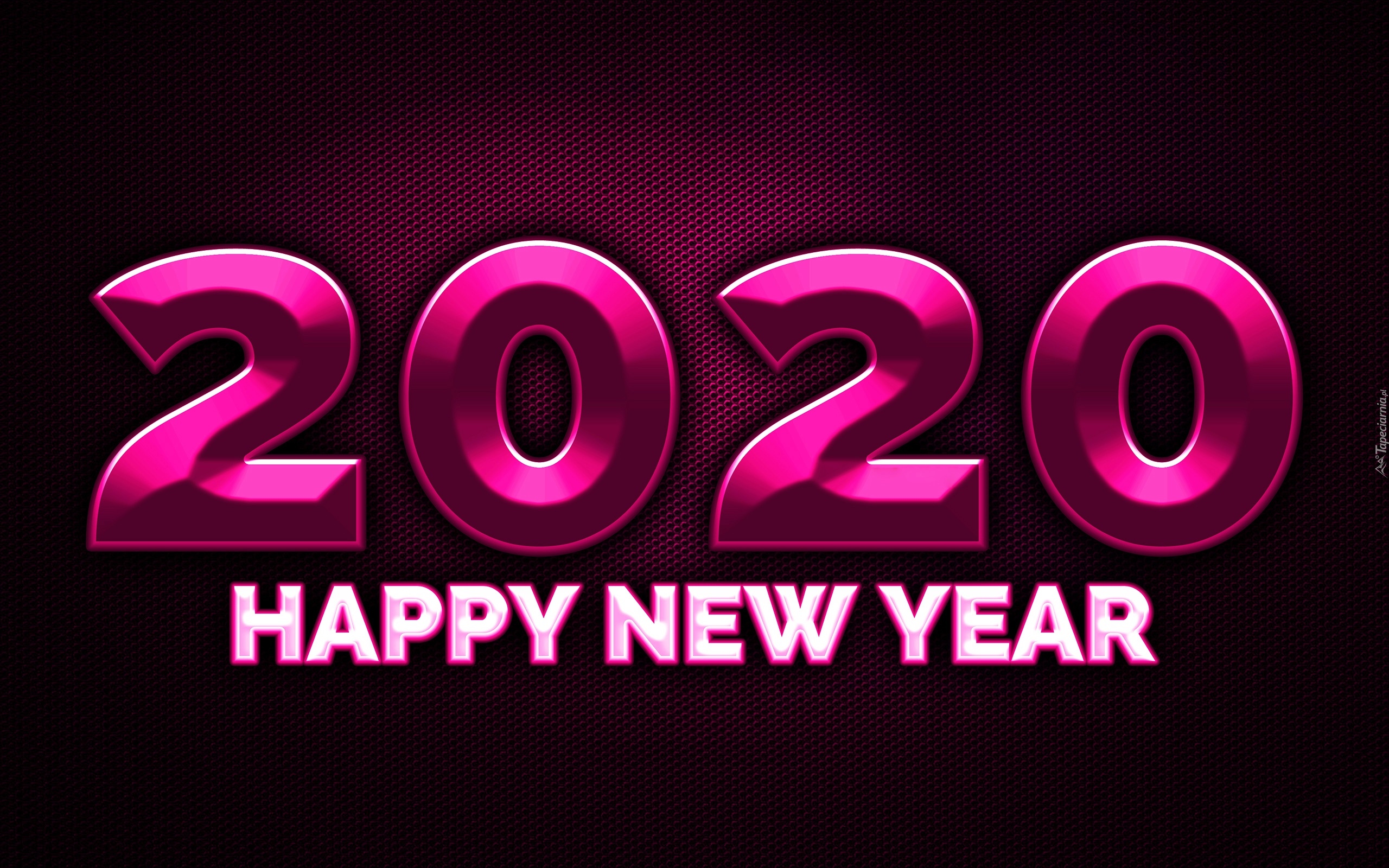 Sylwester, Napis, Happy New Year, Szczęśliwego Nowego Roku, Cyfry, 2020