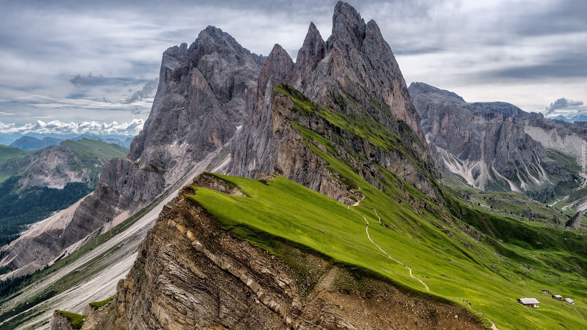 Włochy, Południowy Tyrol, Góry, Dolomity, Szczyt Seceda