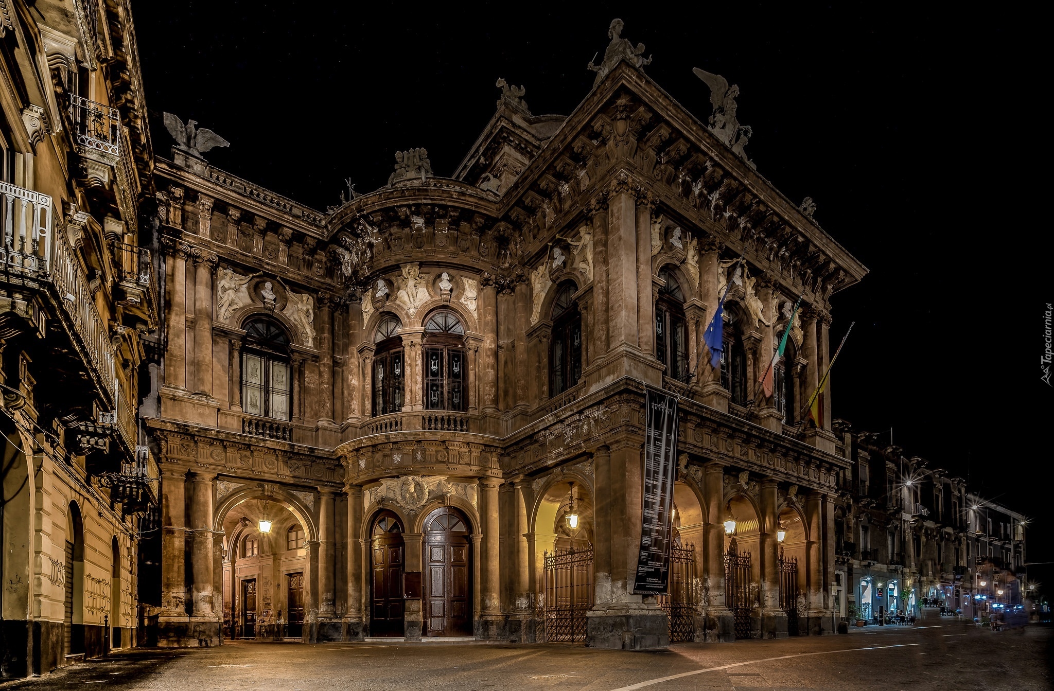 Budynek, Teatr Massimo Bellini, Sycylia, Włochy