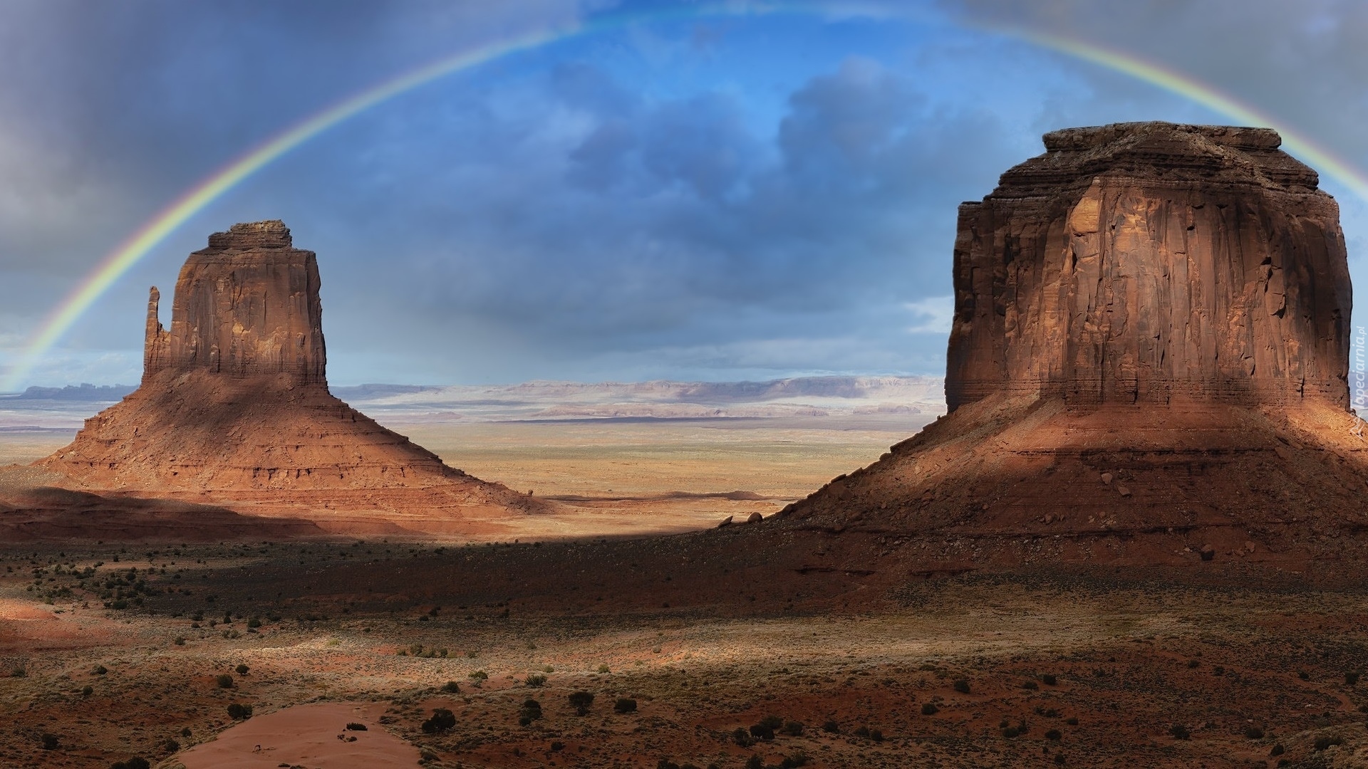 Wyżyna Kolorado, Region Monument Valley, Dolina Pomników, Tęcza, Skały, Stan Utah, Stany Zjednoczone