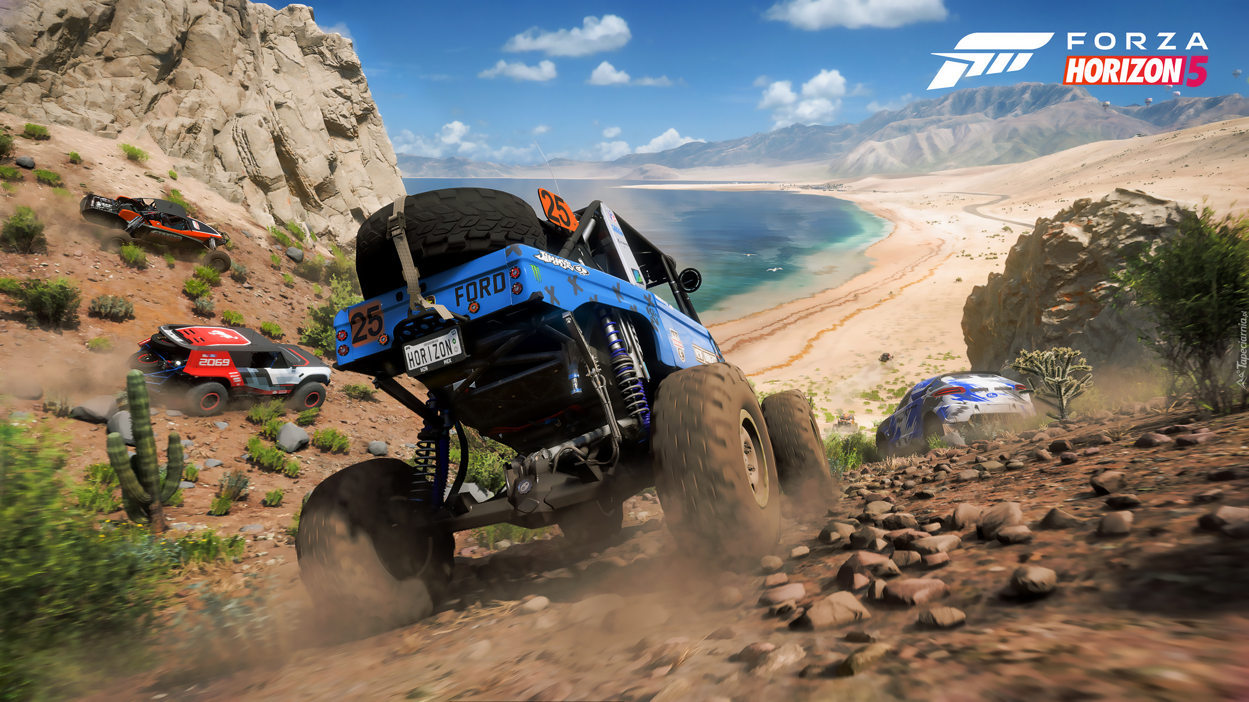 Gra, Forza Horizon 5, Ford Truck, Wyścig, Plaża