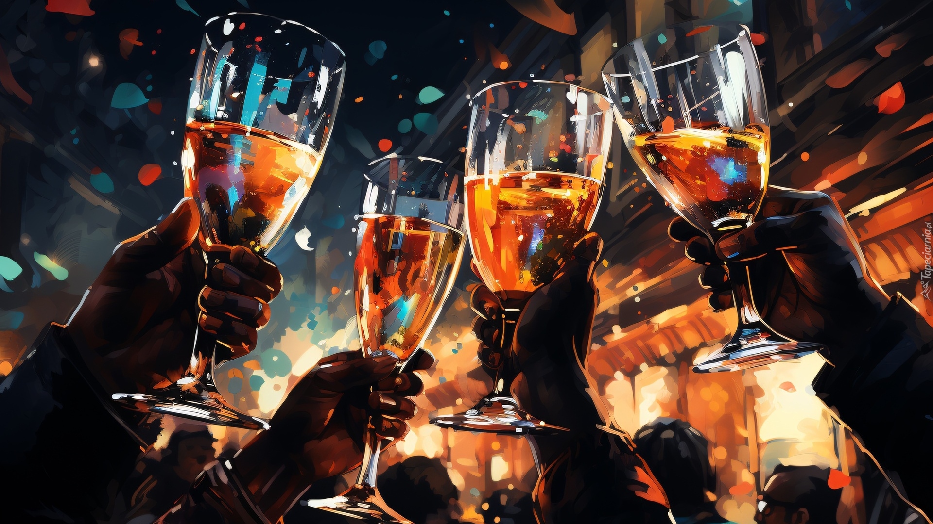 Kieliszki, Alkohol, Toast
